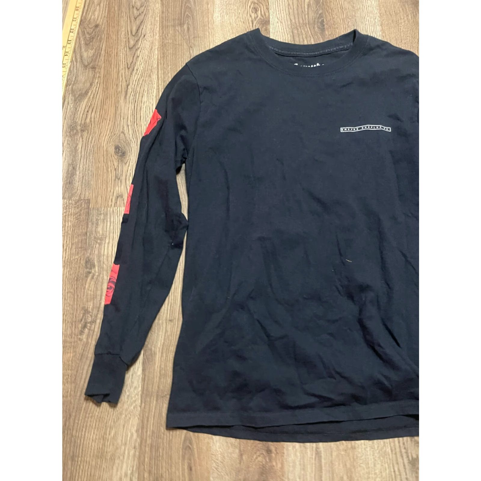Empyre Empyre Women's Shirt, Small, Black, Red Floral, Long Sleeve, Crew Neck, Casual, Regular, Colorful, Fall Spring Summer, Womens Size S / US 4 / IT 40 - 3 Thumbnail
