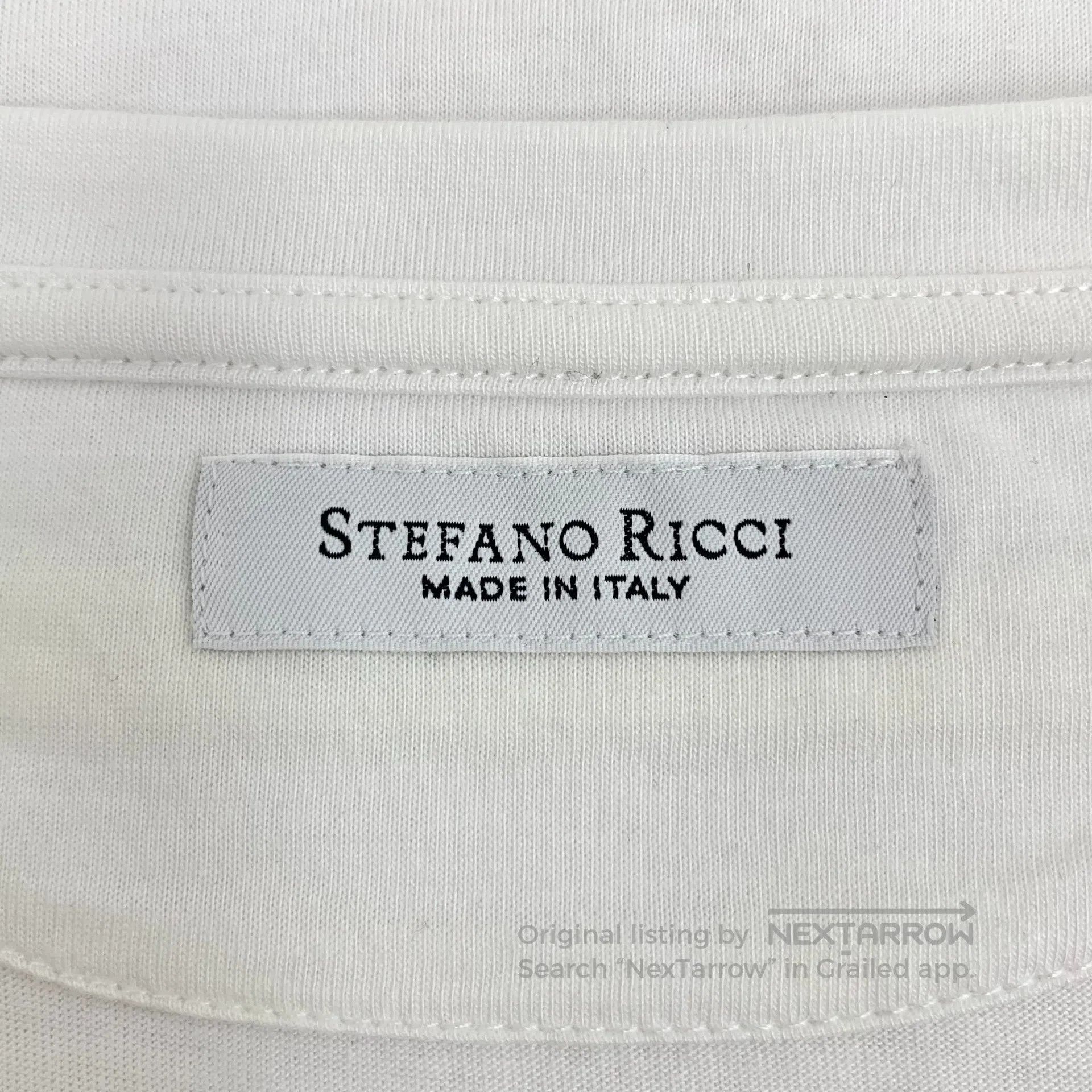 Stefano Ricci Stefano Ricci White dragon totem embroidery cotton round-n Size US XL / EU 56 / 4 - 5 Thumbnail