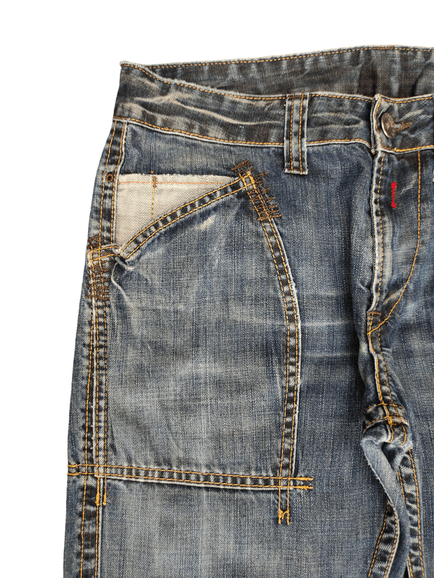 Replay Vintage Y2k Replay Spiral Cut Fatigue Denim Pants Size US 30 / EU 46 - 4 Thumbnail