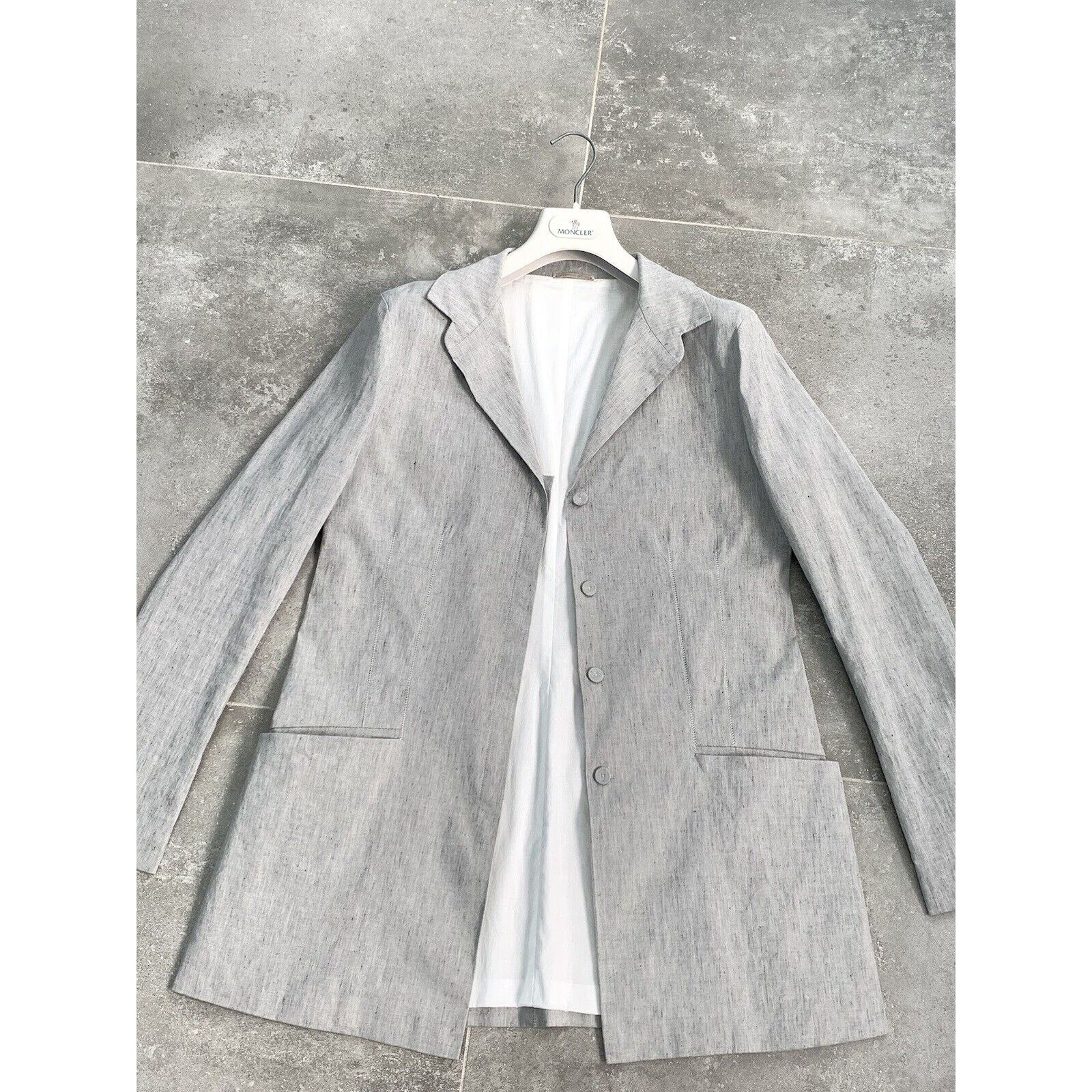 Annette Gortz × Designer Women ANNETTE GORTZ LINEN Blazer LONG Jacket EU 38 UK 10 S-M Size M / US 6-8 / IT 42-44 - 3 Thumbnail