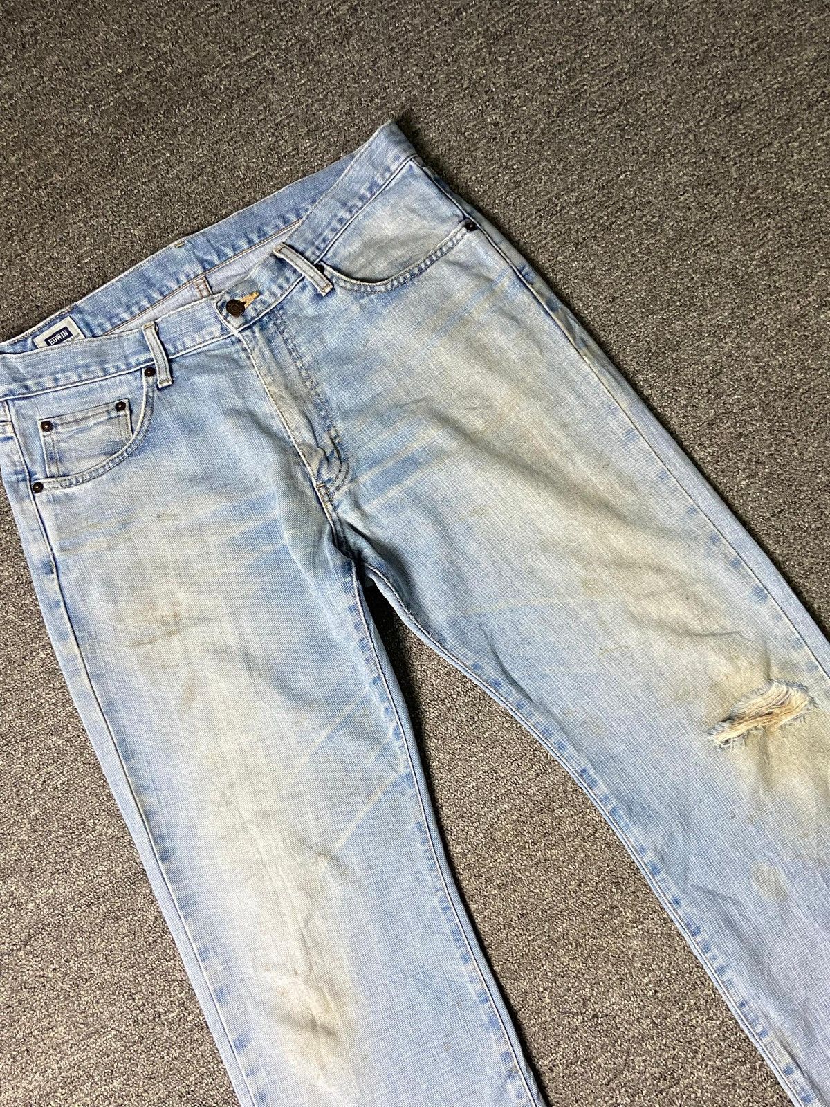 Edwin × Japanese Brand × Vintage EDWIN International Basics Ripped Denim Jeans (132) Size US 36 / EU 52 - 7 Thumbnail