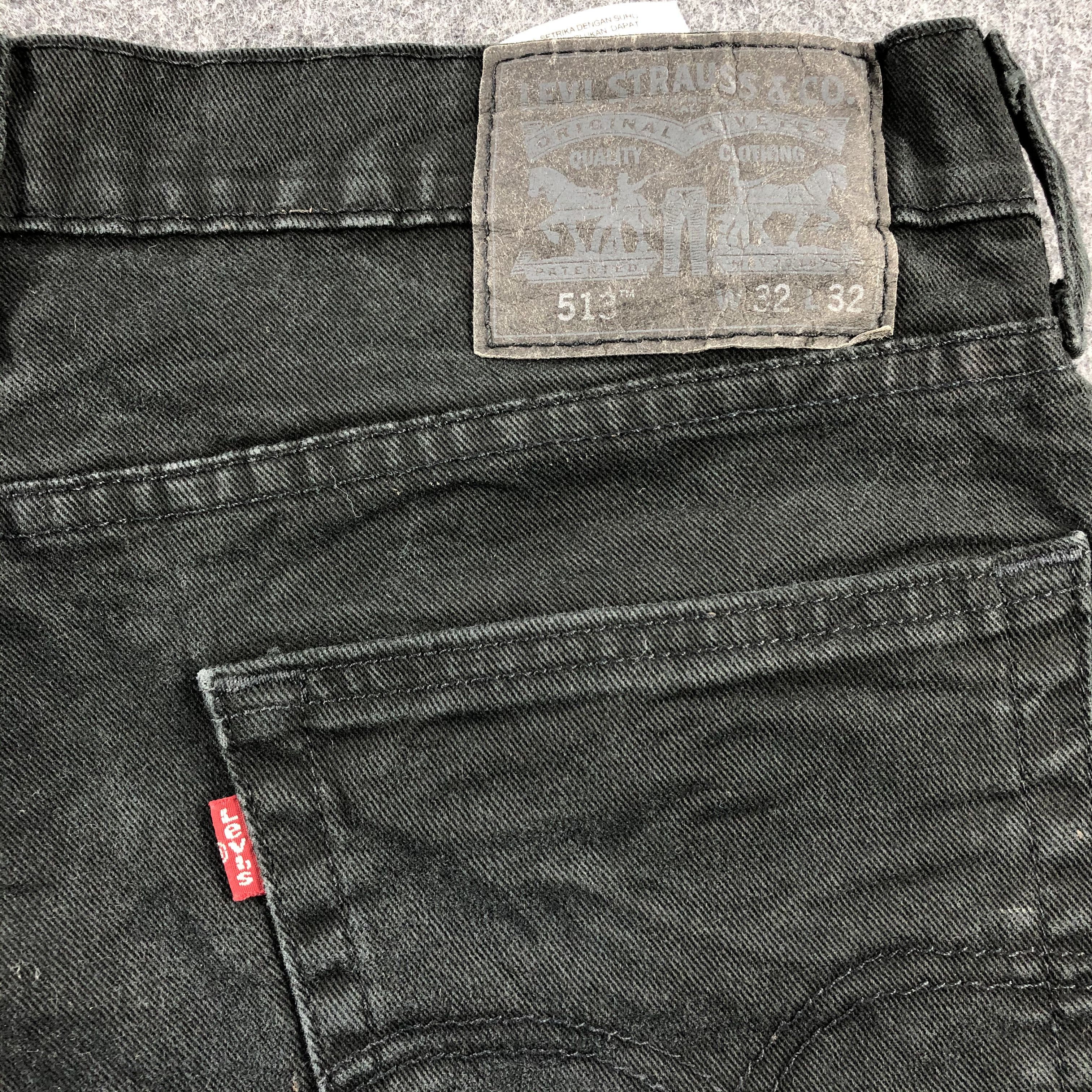 Levi's Dark Wash Denim Vintage Levis 513 Jeans Faded Black-J921 Size US 34 / EU 50 - 6 Thumbnail