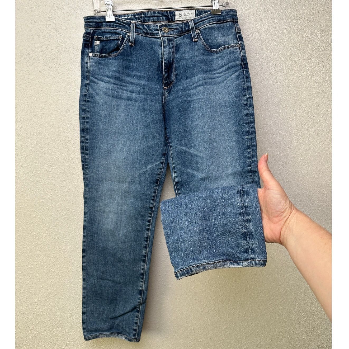 AG Adriano Goldschmied AG Prima ankle cigarette jeans medium wash 31 Japanese denim Size 31" - 1 Thumbnail