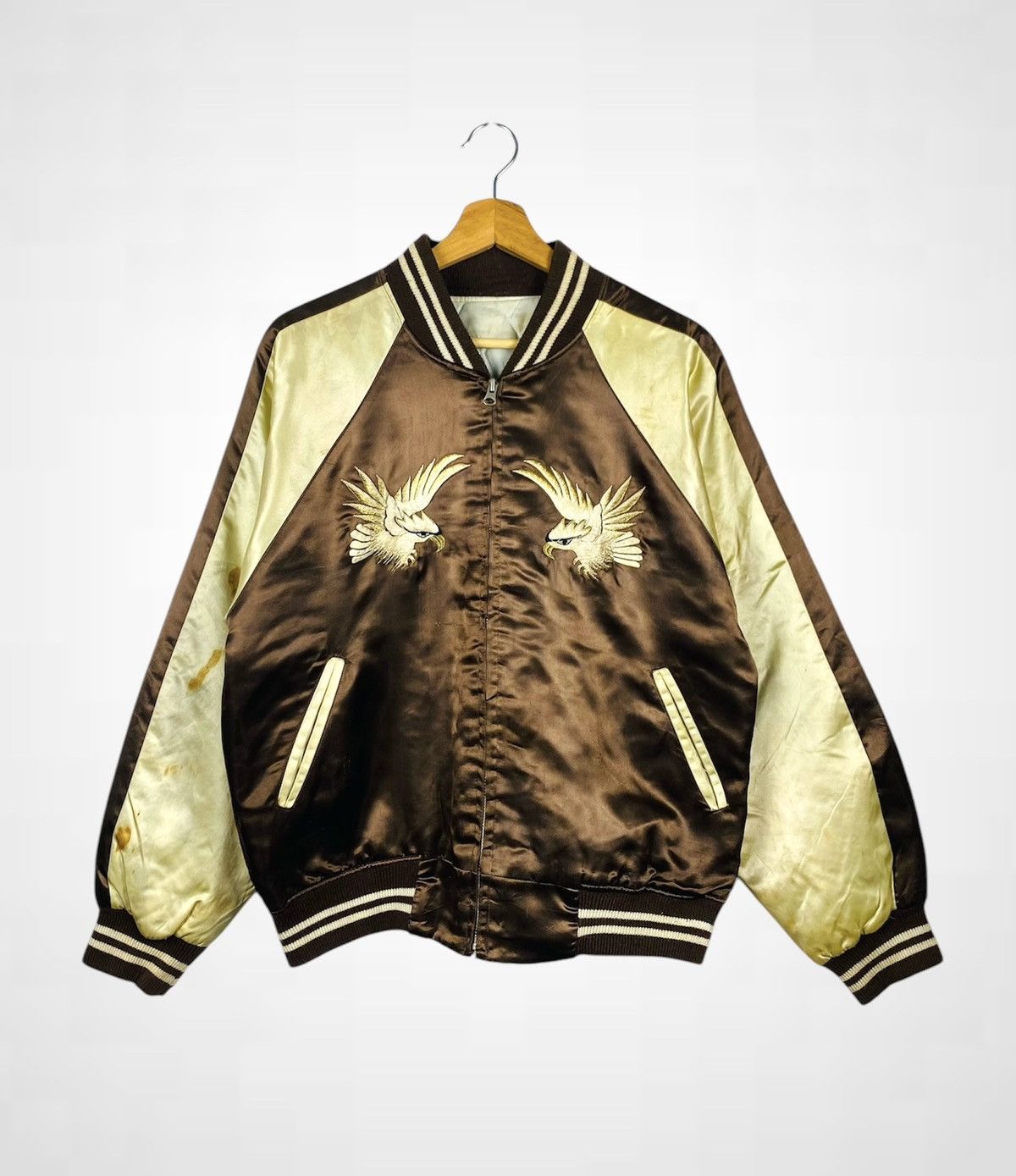 Japanese Brand Vintage 80s Sukajan Yokosuka Eagle embroidery Jacket Size US L / EU 52-54 / 3 - 2 Thumbnail