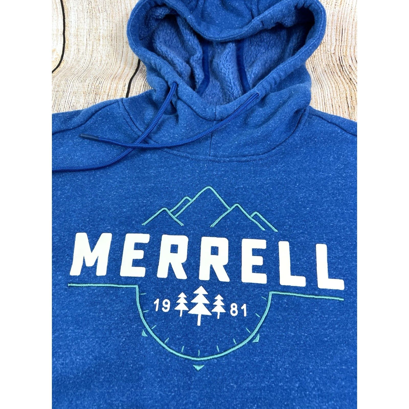 Merrell Merrell Hoodie Women Outdoor Fleece Pullover Blue Size M Hooded Pockets Hiking Sweatshirt VINTAGE? Size M / US 6-8 / IT 42-44 - 3 Thumbnail