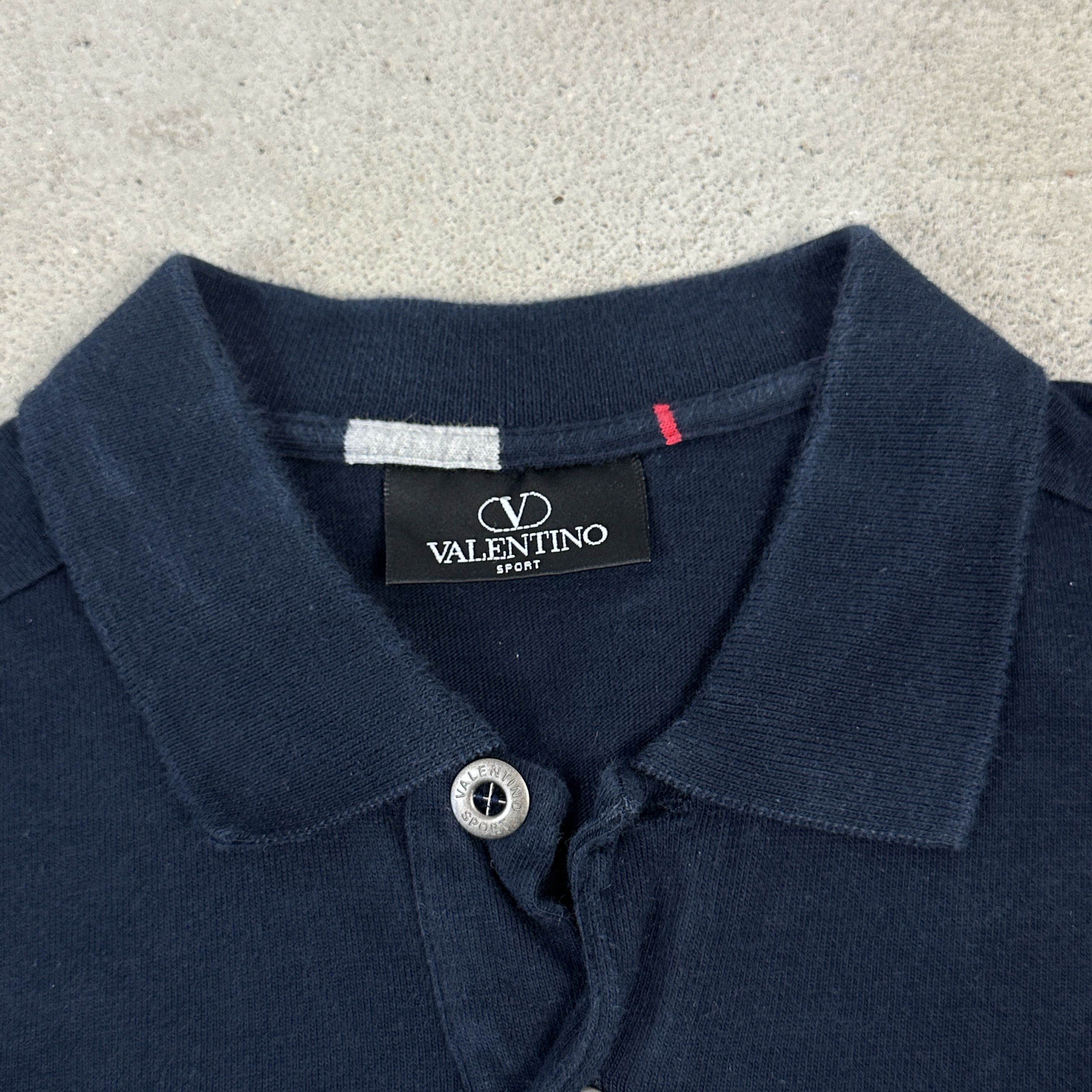 Valentino × Vintage Vintage Striped Y2K Casual Streetwear Valentino Polo T-shirt Size US L / EU 52-54 / 3 - 4 Thumbnail