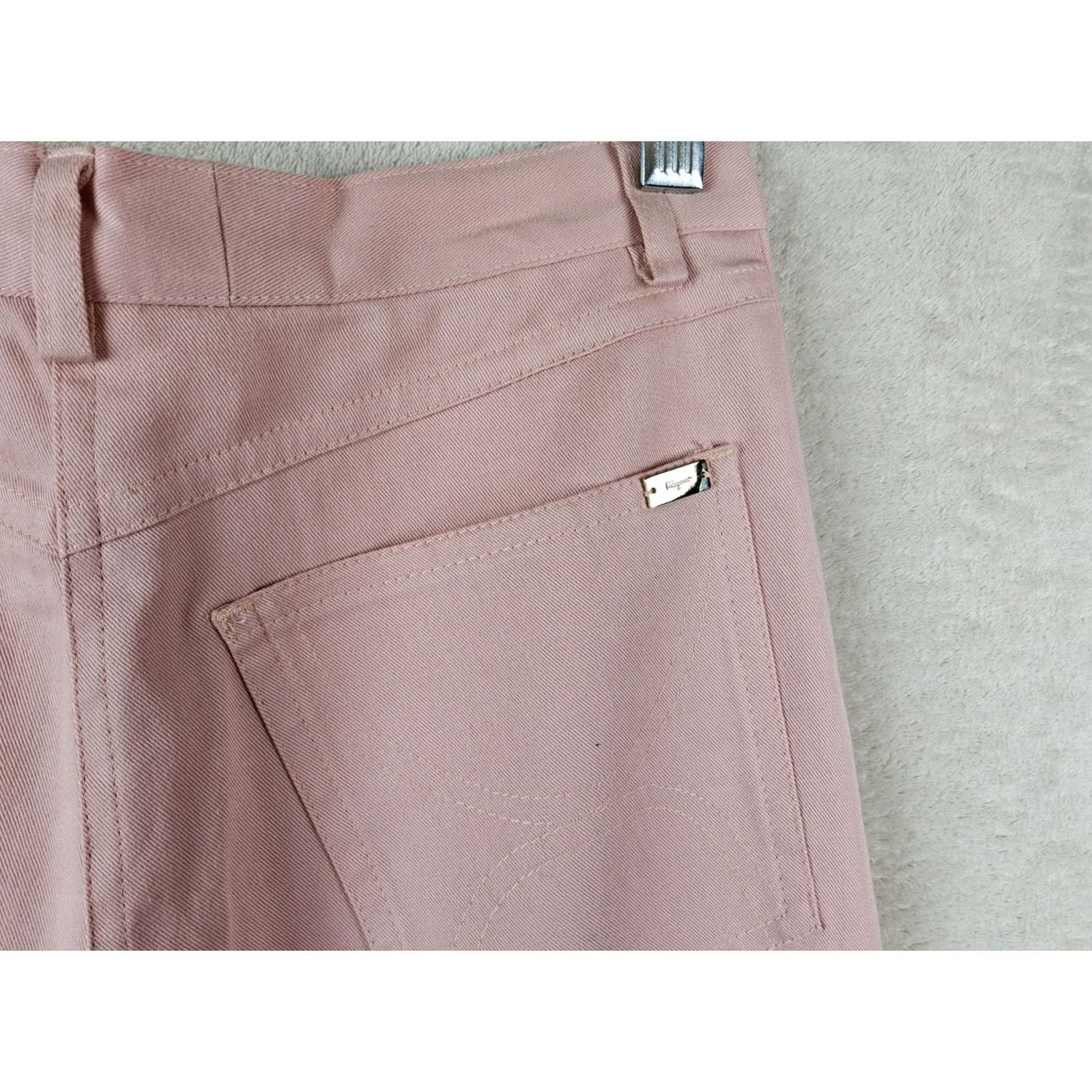 Salvatore Ferragamo Salvatore Ferragamo Women's Pink Cotton Chino Pants Size 40 Pockets Size 27" / US 4 / IT 40 - 4 Thumbnail