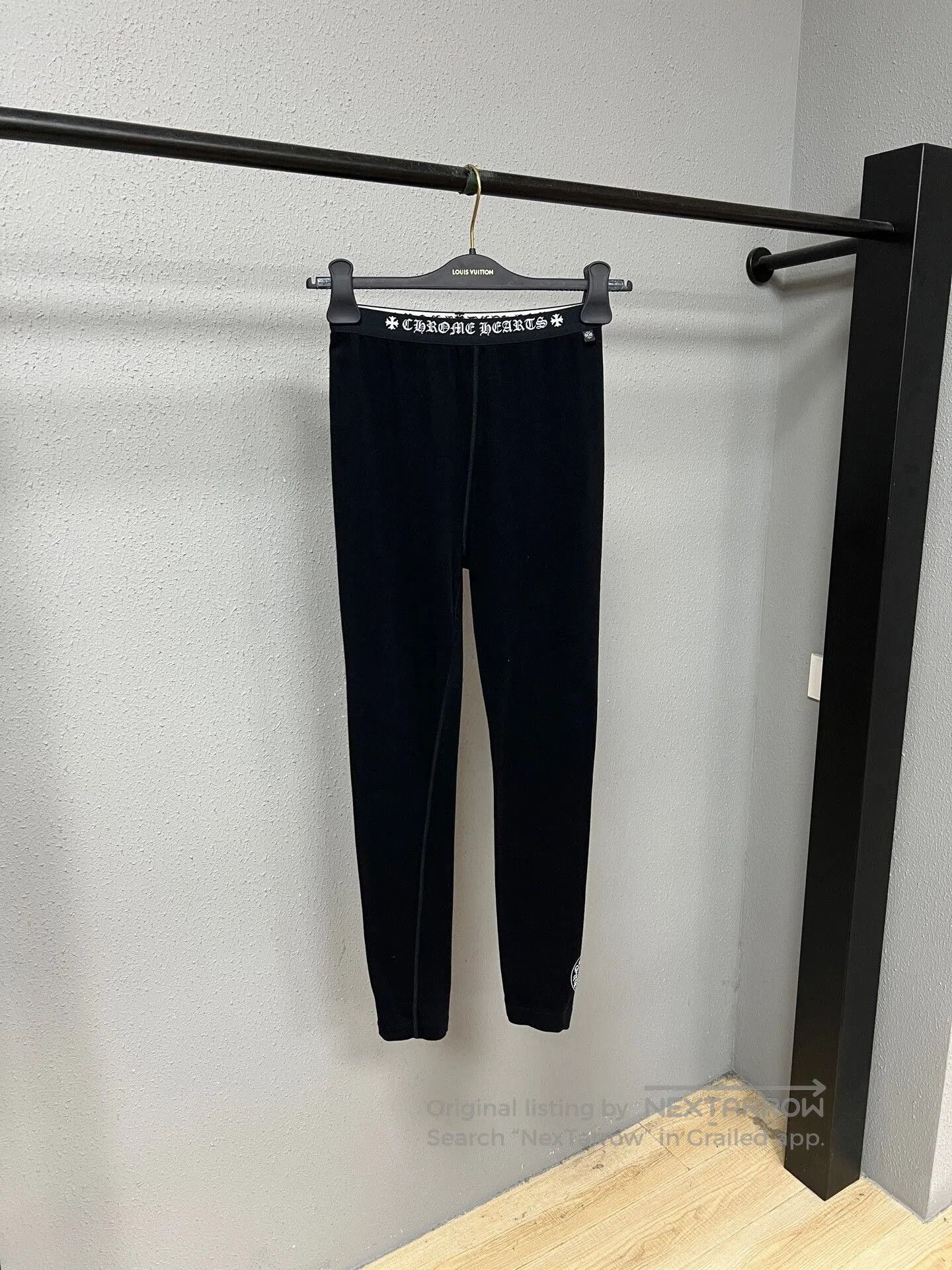 Chrome Hearts Black Yoga Pants Size L.