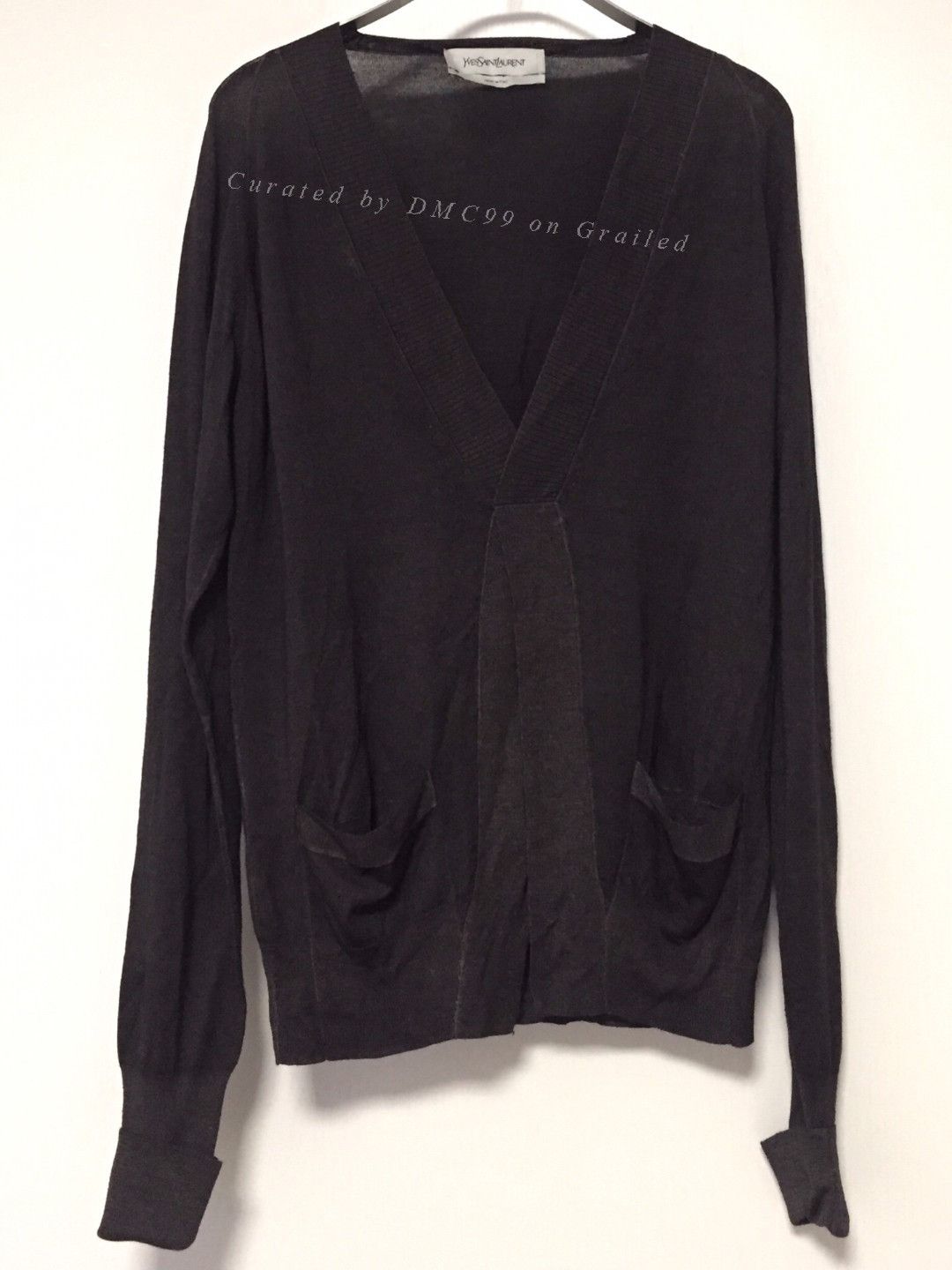 Saint Laurent Paris Saint Laurent Yves Old Logo Cashmere Cardigan Size US S / EU 44-46 / 1 - 1 Thumbnail