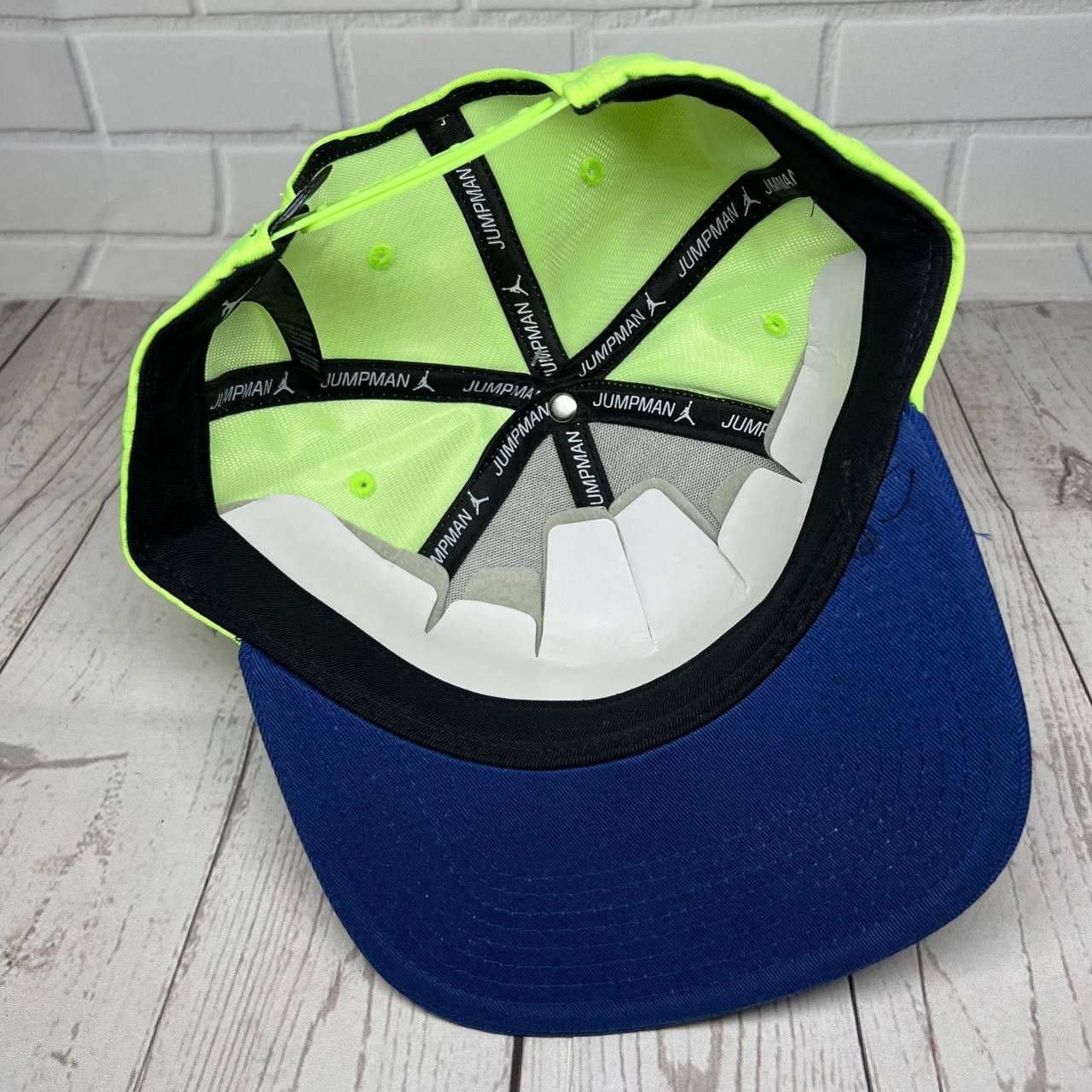Air Jordan Blue and Lime Jumpman Hat Snapback Cap New Men