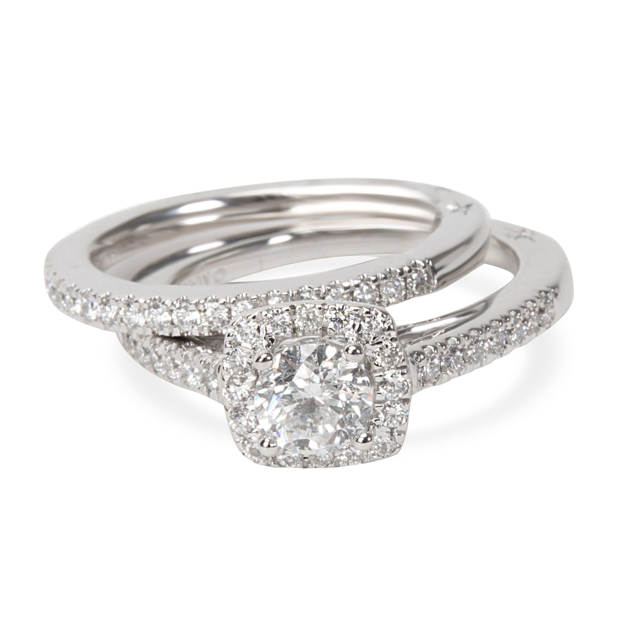 image of Marchesa Diamond Engagement Bridal Set In18Kt White Gold 1.25Ctw, Women's