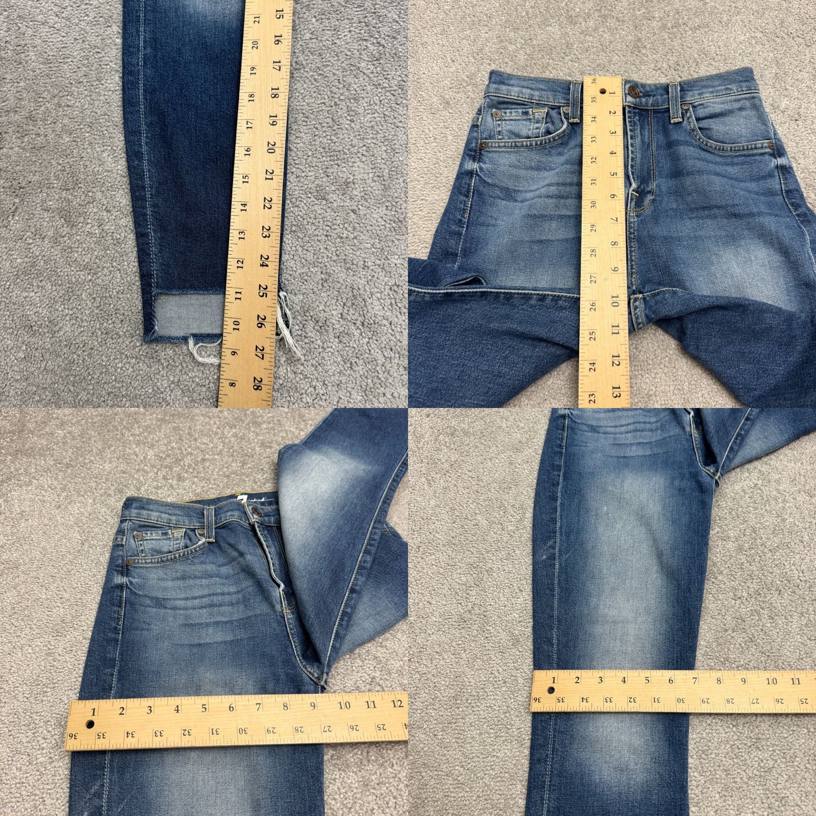 7 For All Mankind 7 For All Mankind Jeans Womens 26 Skinny Denim Blue Ankle High Waist Size 26" / US 2 / IT 38 - 9 Thumbnail