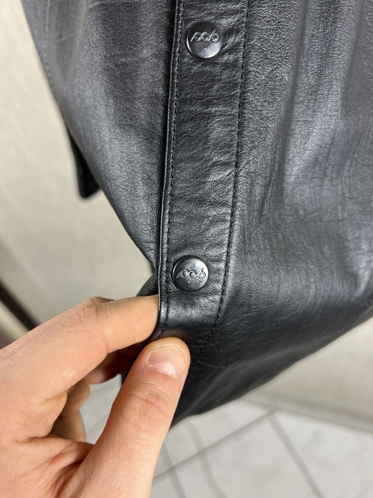 Guidi Vintage 90s avant garde leather shirt button up with pocket Size US M / EU 48-50 / 2 - 12 Thumbnail