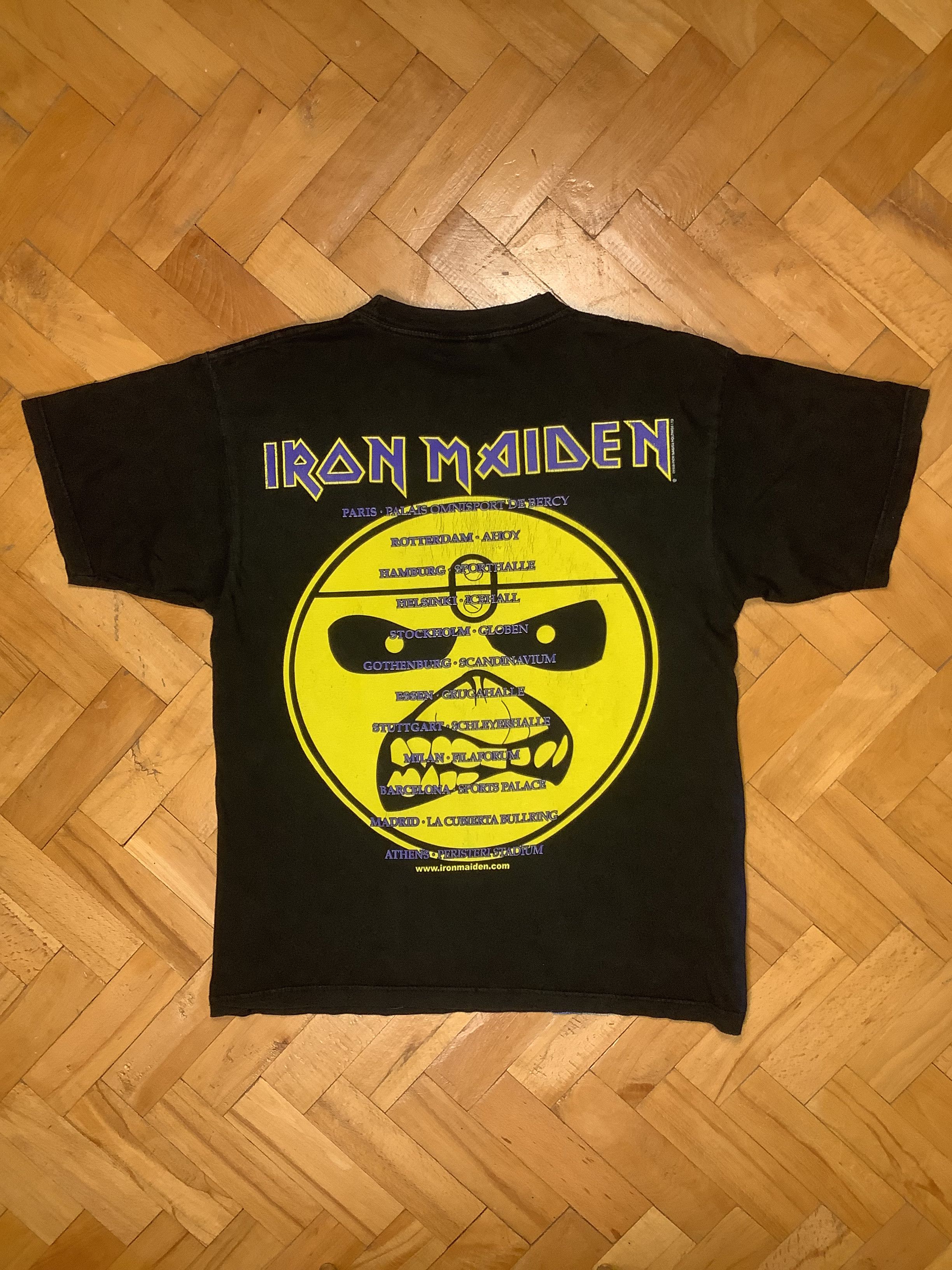 Band Tees × Iron Maiden × Vintage Vintage 1999 Iron Maiden Ed Hunter Europe tour tee Size US L / EU 52-54 / 3 - 5 Thumbnail