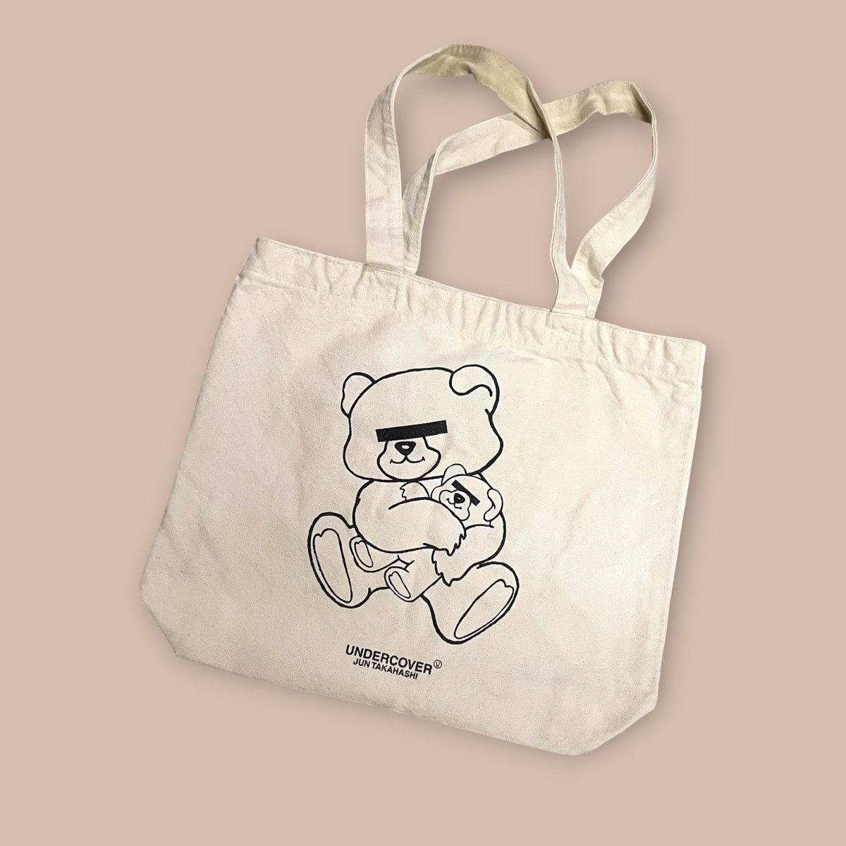 Undercover UNDERCOVER Jun Takahashi Bear Logo Print Canvas Tote Bag Size ONE SIZE - 1 Thumbnail