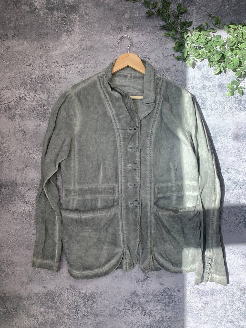 image of Avant Garde x Rundholz Linen Cardigan Jacket Color Gray Size L in Grey, Women's