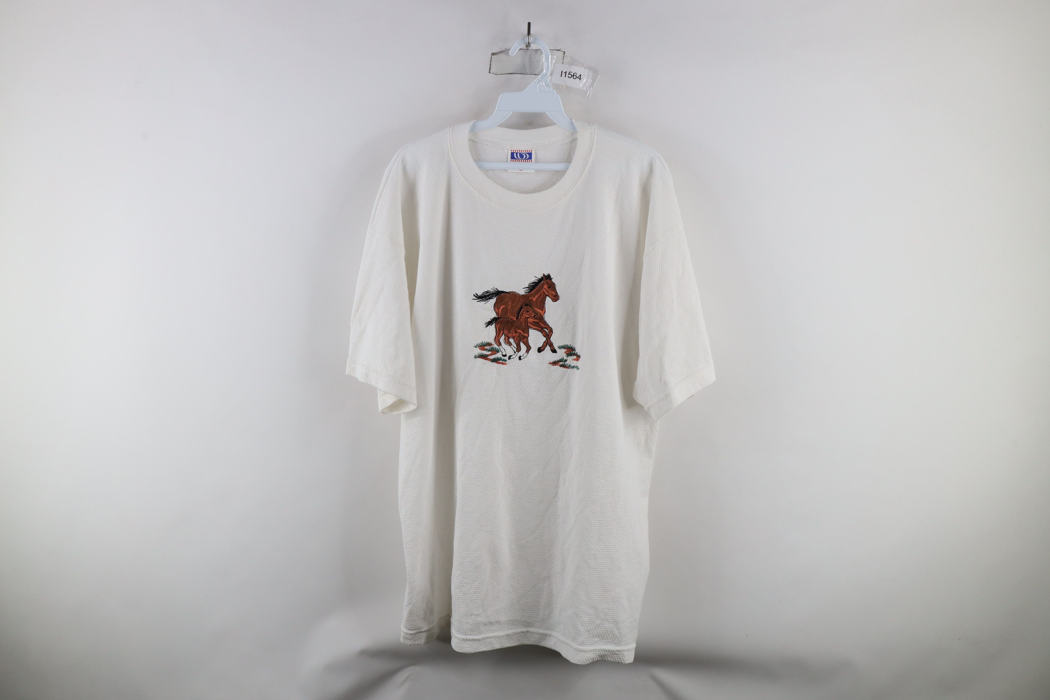 Vintage Vintage 90s Streetwear Short Sleeve T-Shirt White USA Size XL / US 12-14 / IT 48-50 - 1 Thumbnail