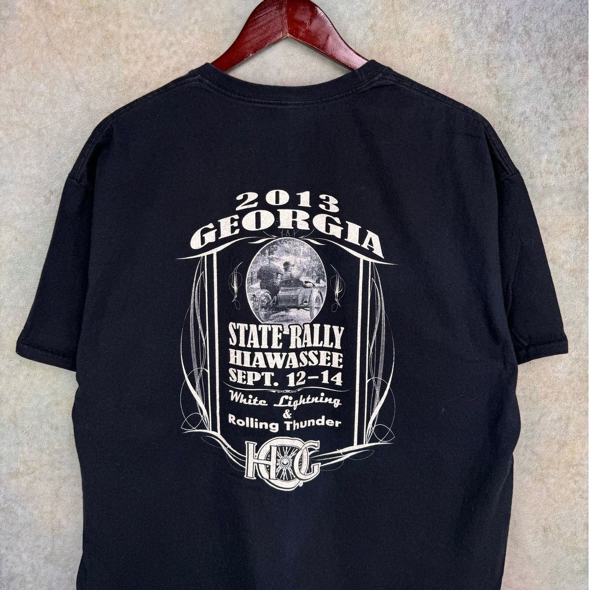 Harley Davidson Harley Davidson Bike Rally T Shirt XL Black GA Owners Group Size US XL / EU 56 / 4 - 3 Thumbnail
