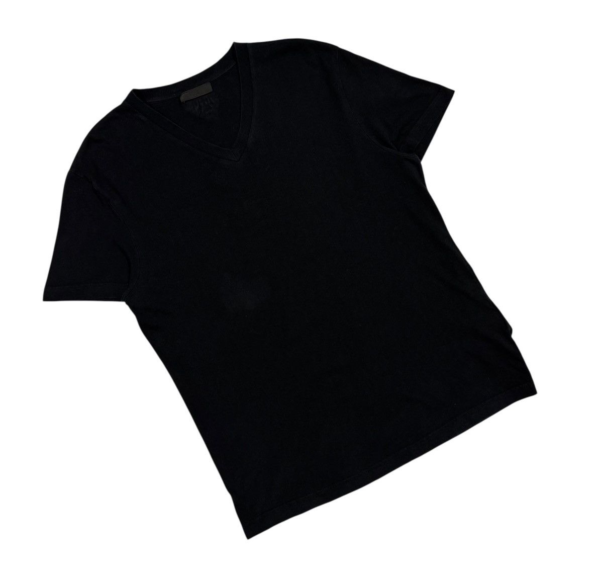 Prada Authentic🔥Prada Triagle Logo V-Neck Plain Shirt Size US L / EU 52-54 / 3 - 5 Thumbnail