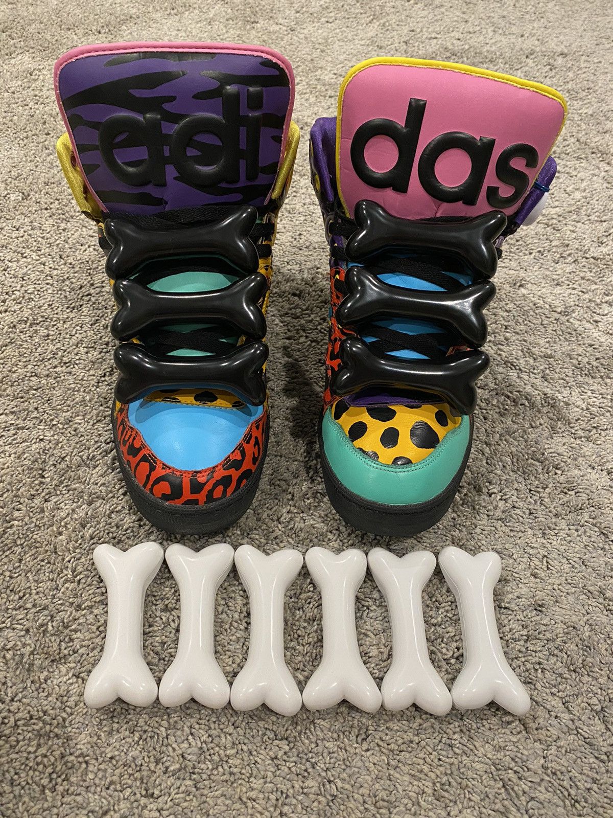 Jeremy Scott 2 sets of Adidas Jeremy Scott Bones Size ONE SIZE - 2 Thumbnail