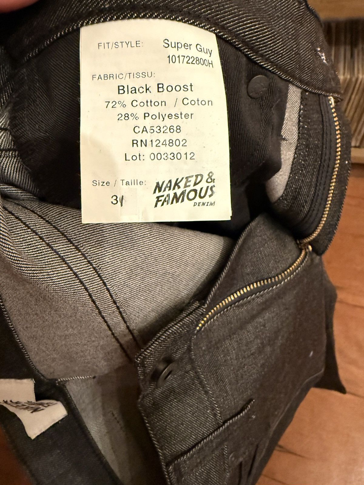Naked & Famous Super Guy “Black Boost” Jeans – Size 31 – Unworn Size US 31 - 6 Thumbnail
