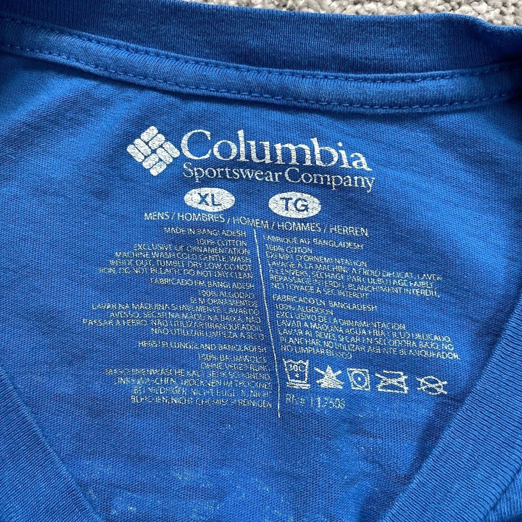 Vintage Columbia PFG Fishing T-Shirt Mens XL Blue Cotton Crew Neck Short Sleeve Outdoor Size US XL / EU 56 / 4 - 5 Thumbnail