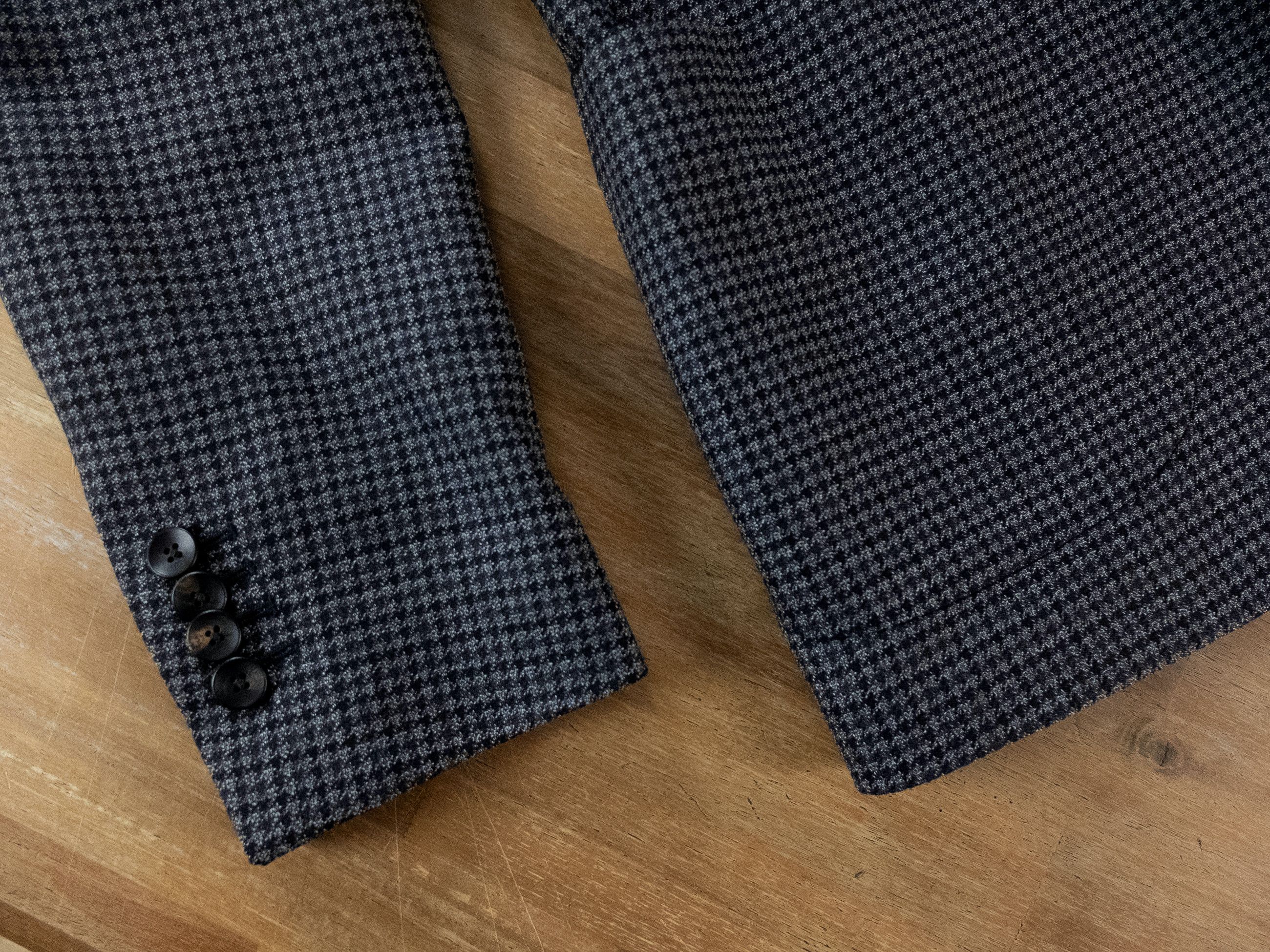 Lardini LARDINI gray houndstooth wool sportcoat jacket 40R Size 40R - 4 Thumbnail