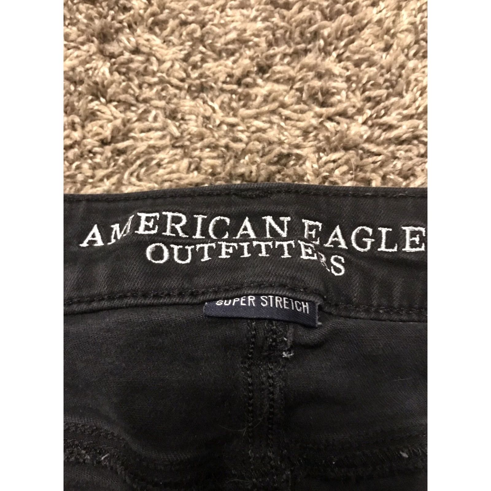 American Eagle Outfitters American Eagle Super Stretch Women Jeans 4 Size Black Denim Size 27" / US 4 / IT 40 - 2 Thumbnail