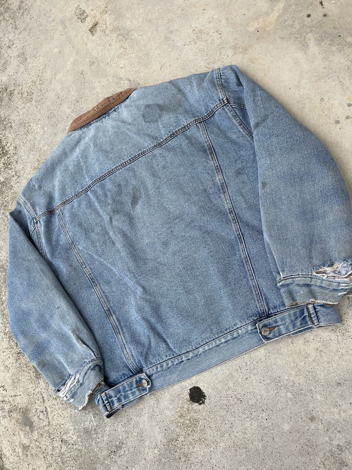 Other Vintage Distressed 90s Cold Storage Denim Jacket Size US XXL / EU 58 / 5 - 4 Thumbnail