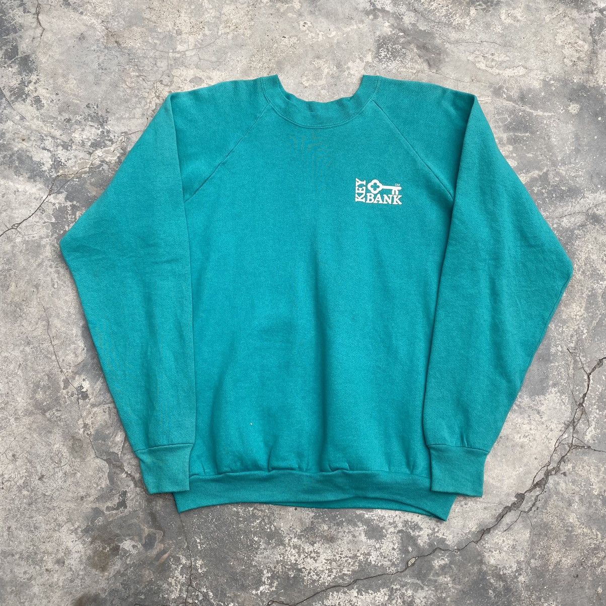 Vintage 90s Key Bank sweatshirt SC007 Size US XL / EU 56 / 4 - 1 Thumbnail