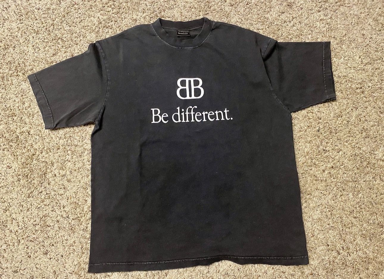 image of Balenciaga Be Different Tee in Black, Men's (Size Small)