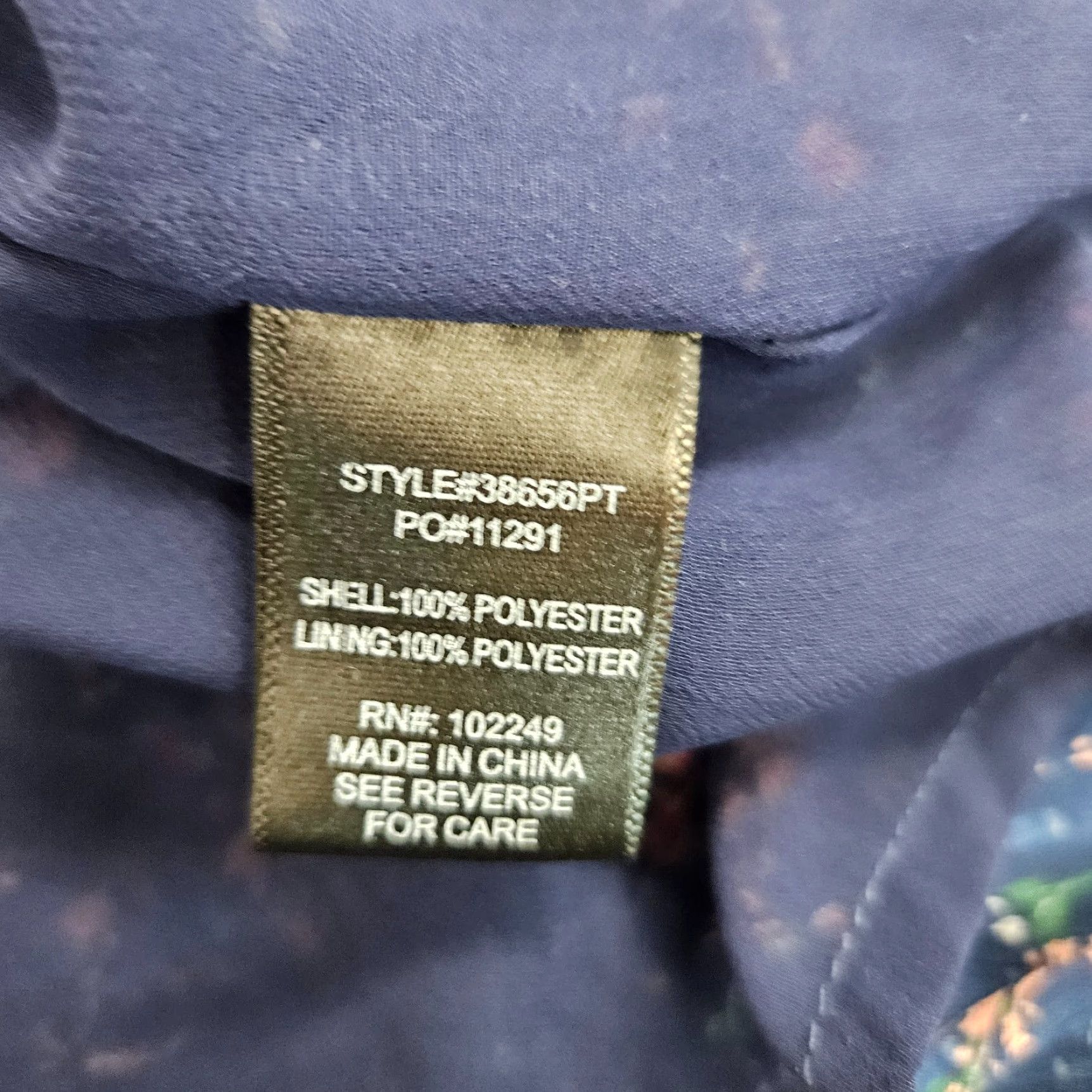 Vintage Skies Are Blue Womens Off The Shoulder Top Petite Small Blue Floral 3/4 Sleeve Blouse Size S / US 4 / IT 40 - 6 Thumbnail