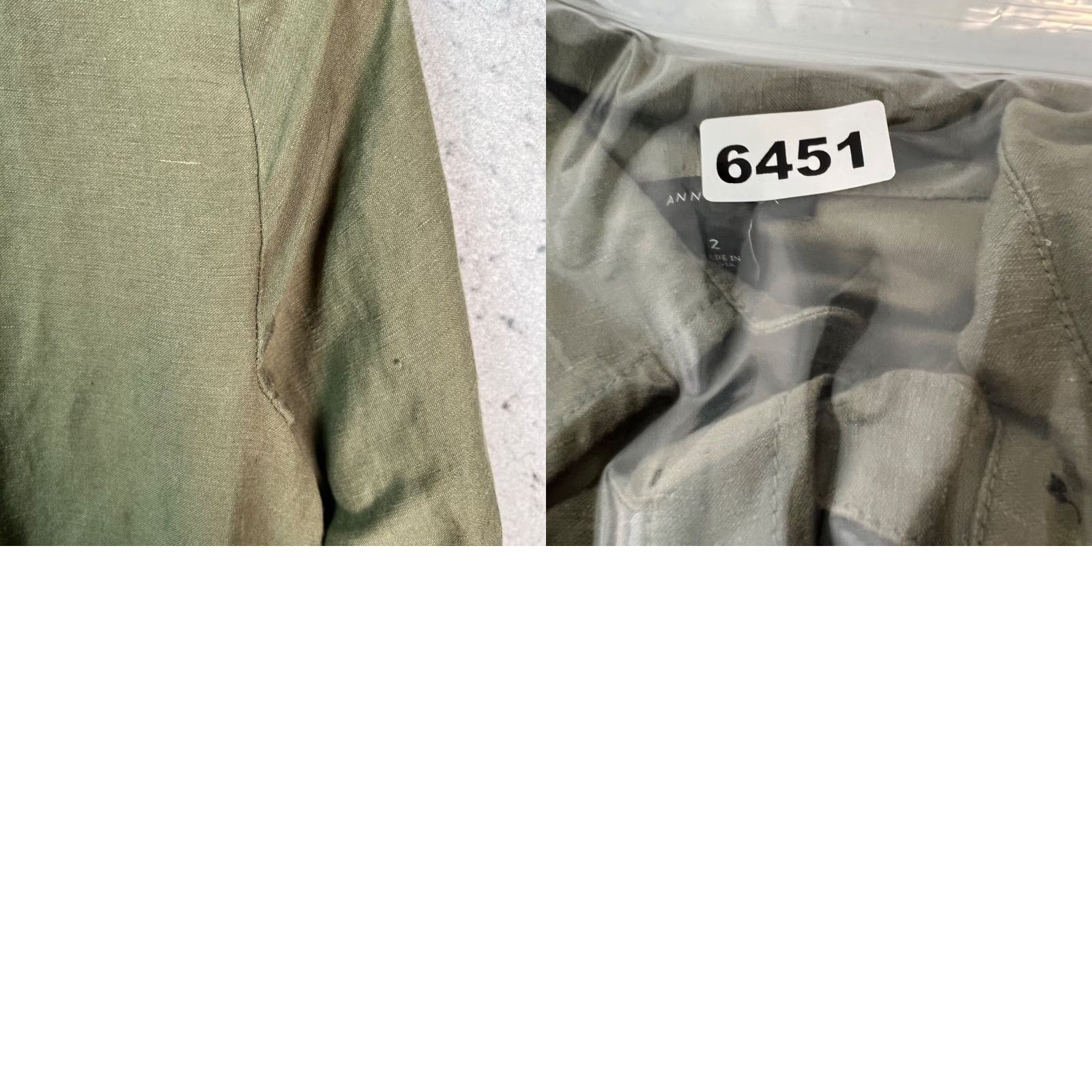 Ann Taylor Ann Taylor Womens Dress Shirt Olive Green Button-Front Utility Belted Waist Knee Length Long Sleeve Vintage No (adjust to original constraints) Size XS / US 0-2 / IT 36-38 - 8 Thumbnail