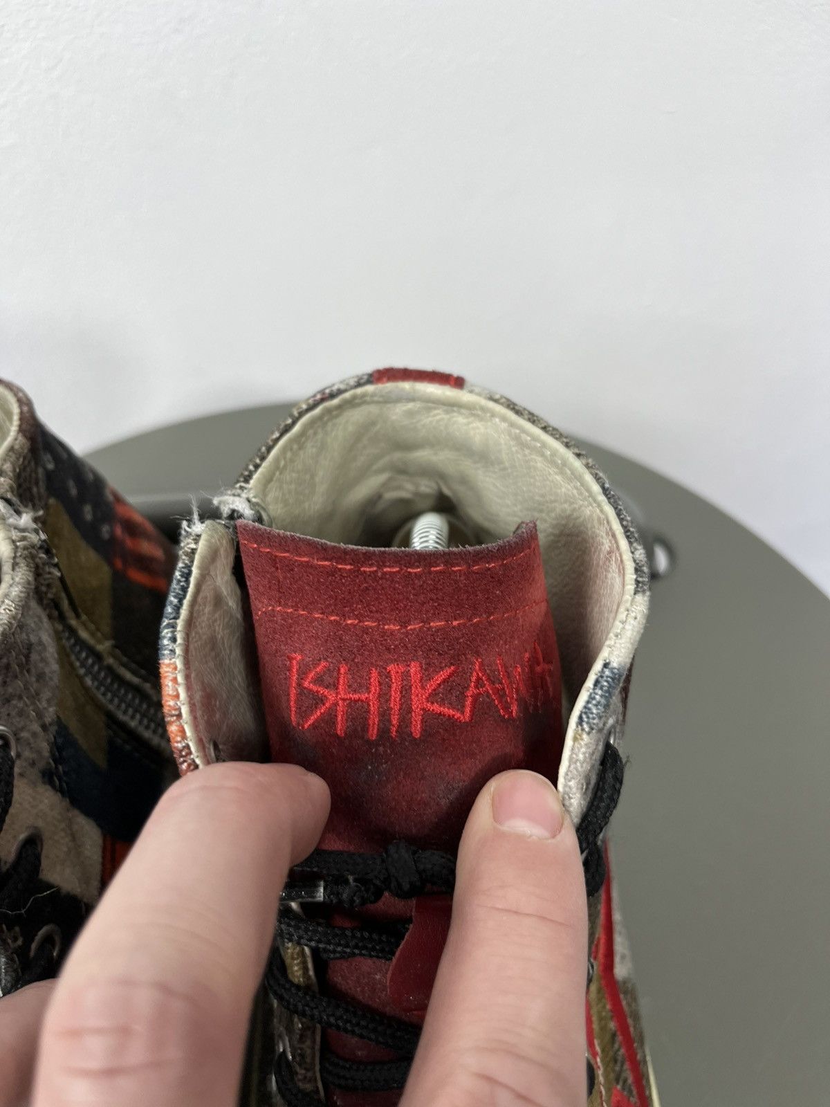 Other Ishikawa Handmade Patchwork High Top Sneakers Shoes EU 38 Size US 7 / IT 37 - 5 Thumbnail