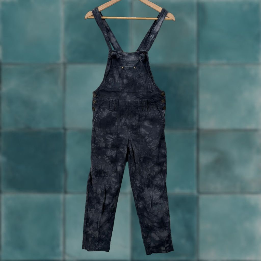Anthropologie Anthropologie The Wanderer Overalls Womens 25P Petite Gray Tie Dye Twill Boho Size 42" / US 20 - 1 Thumbnail