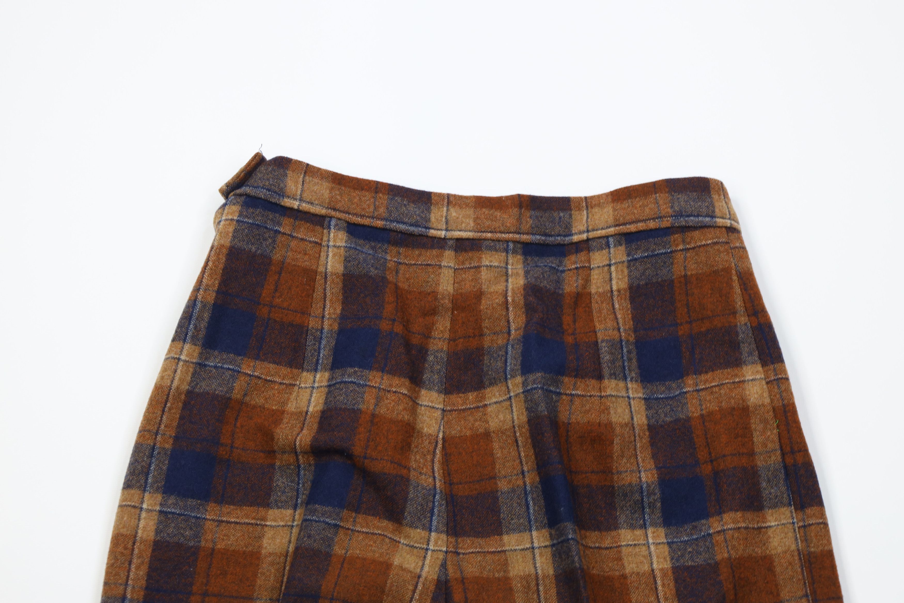 Vintage Vintage 60s Streetwear Bell Bottoms Pants Plaid USA Size 26" / US 2 / IT 38 - 10 Thumbnail