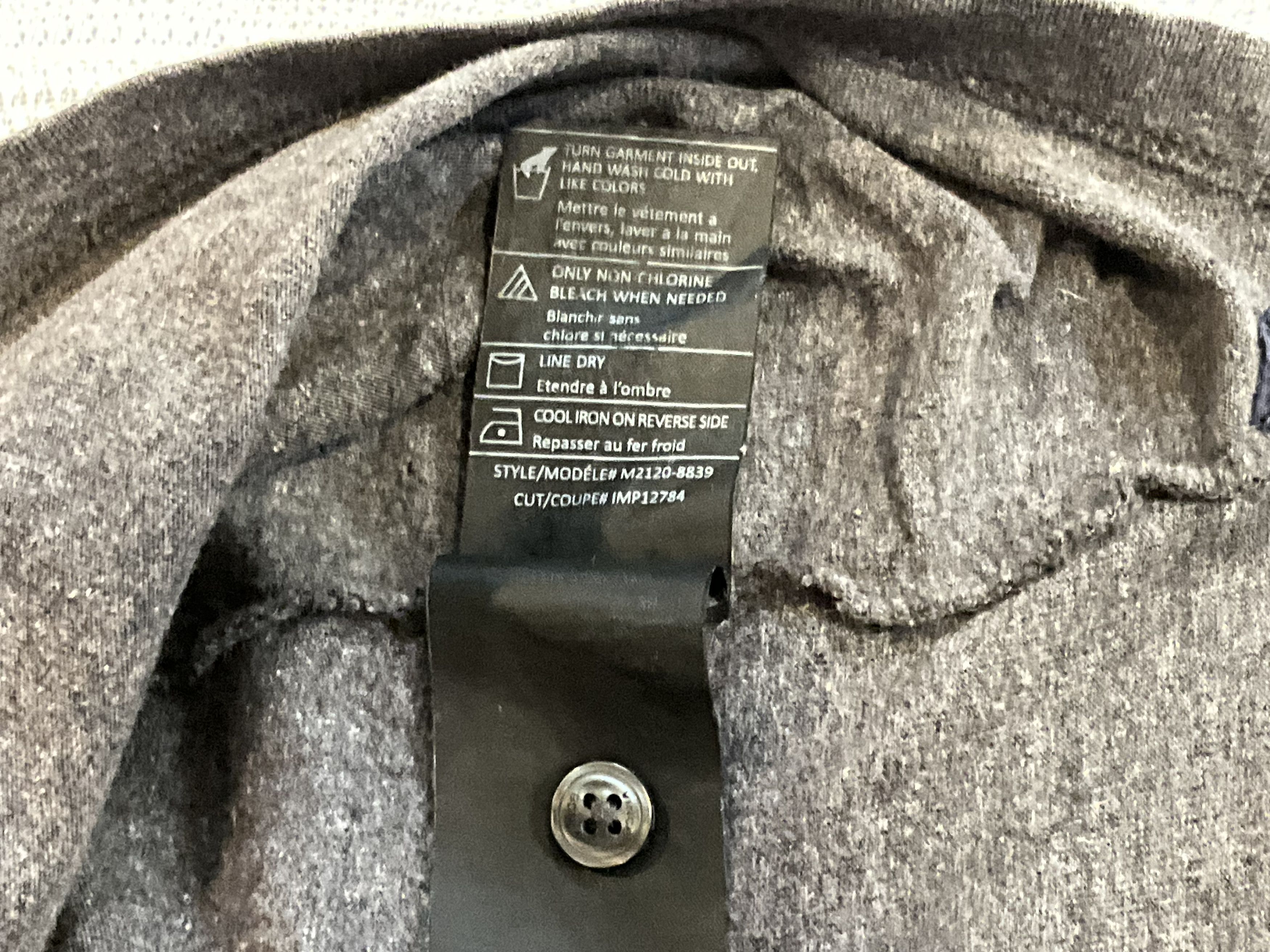 Vince Vince Long Sl Dark Gray/Black Henley Large Size US L / EU 52-54 / 3 - 7 Thumbnail