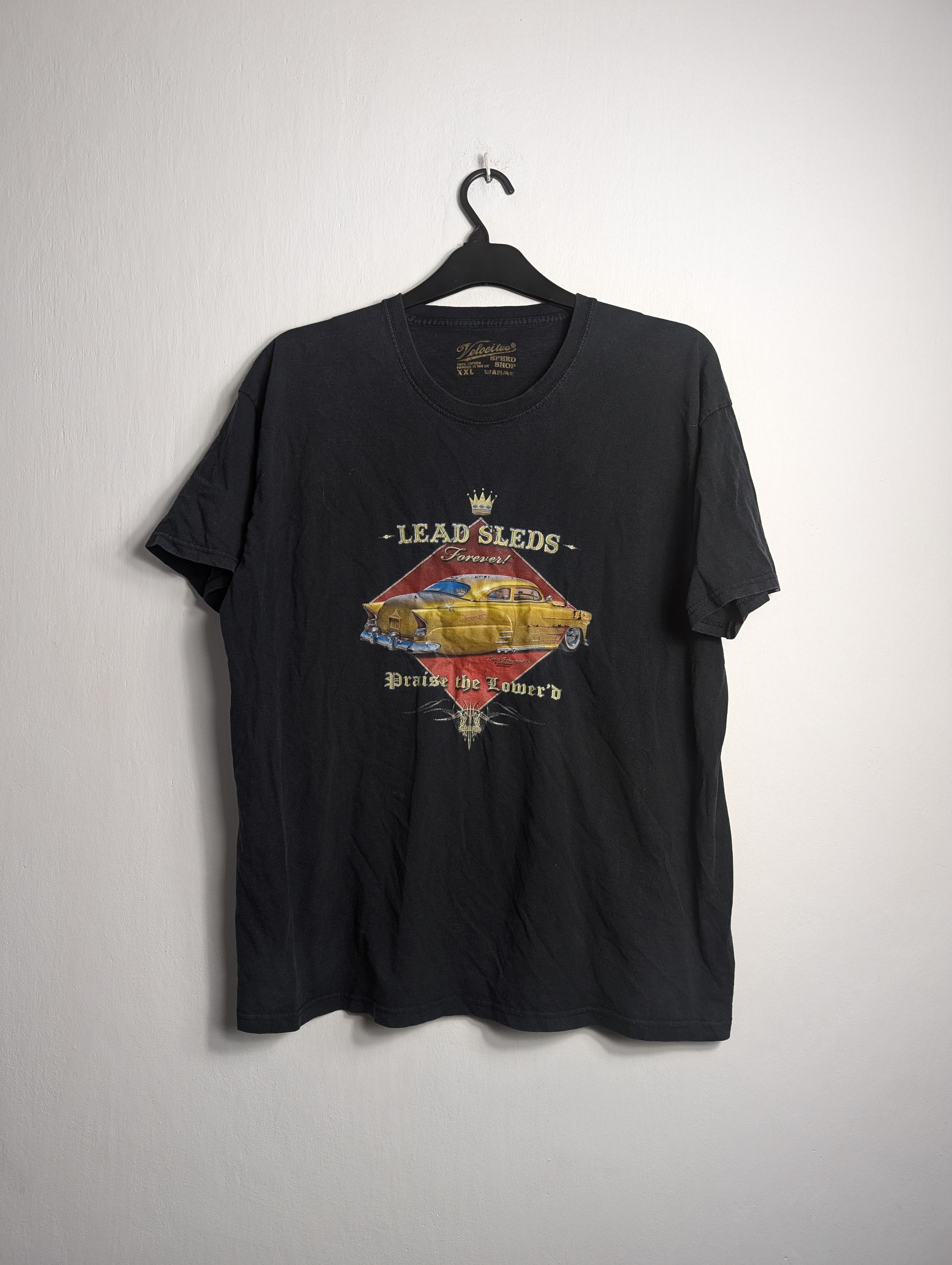 Vintage Vintage Y2K Lead Sled Old Car Graphic T-Shirt Size US XXL / EU 58 / 5 - 1 Thumbnail