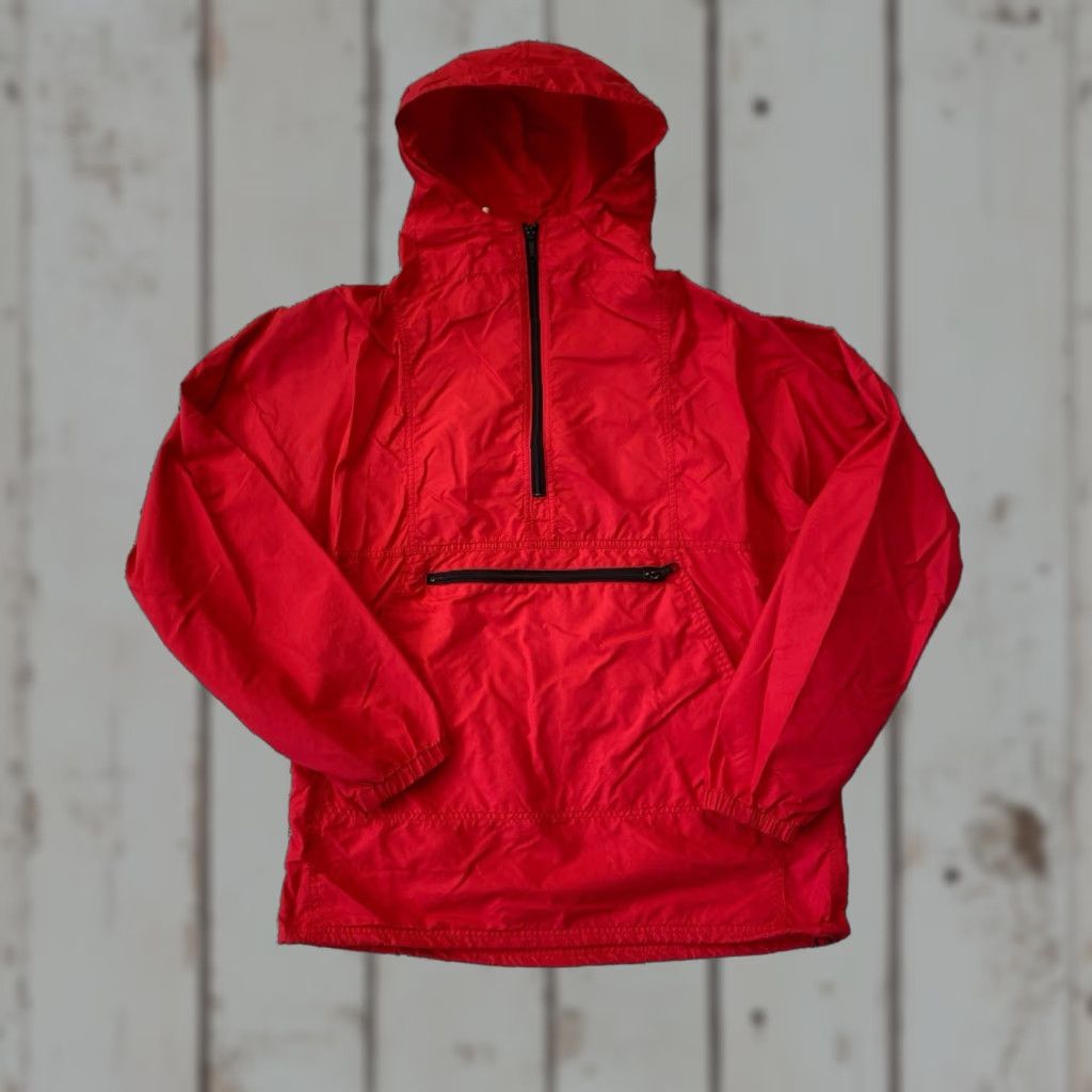 Vintage VINTAGE L.L. Bean Anorak Pullover Hooded Pockets 1/2 Zip Red Nylon Medium USA MADE Jacket Men Size US M / EU 48-50 / 2 - 1 Thumbnail