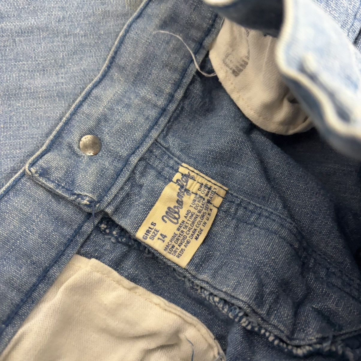 Wrangler Vintage 70s Wrangler Blue Thin Bell Bottom Jeans 25x26 Size 25" / US 0 / IT 36 - 4 Thumbnail
