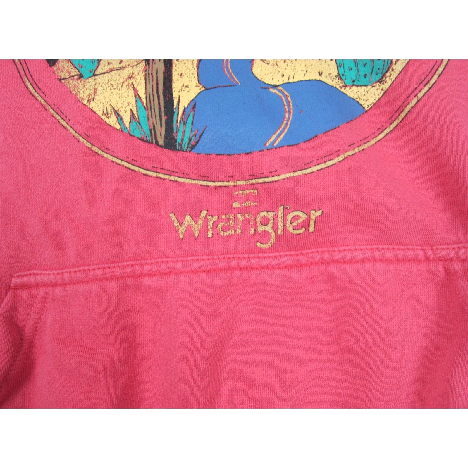 Billabong Billabong x Wrangler Hoodie Mens M Pink 90s Pullover Sweatshirt Hooded Graphic Print Pockets Regular Fit Shirt/Hoody Size US M / EU 48-50 / 2 - 4 Thumbnail