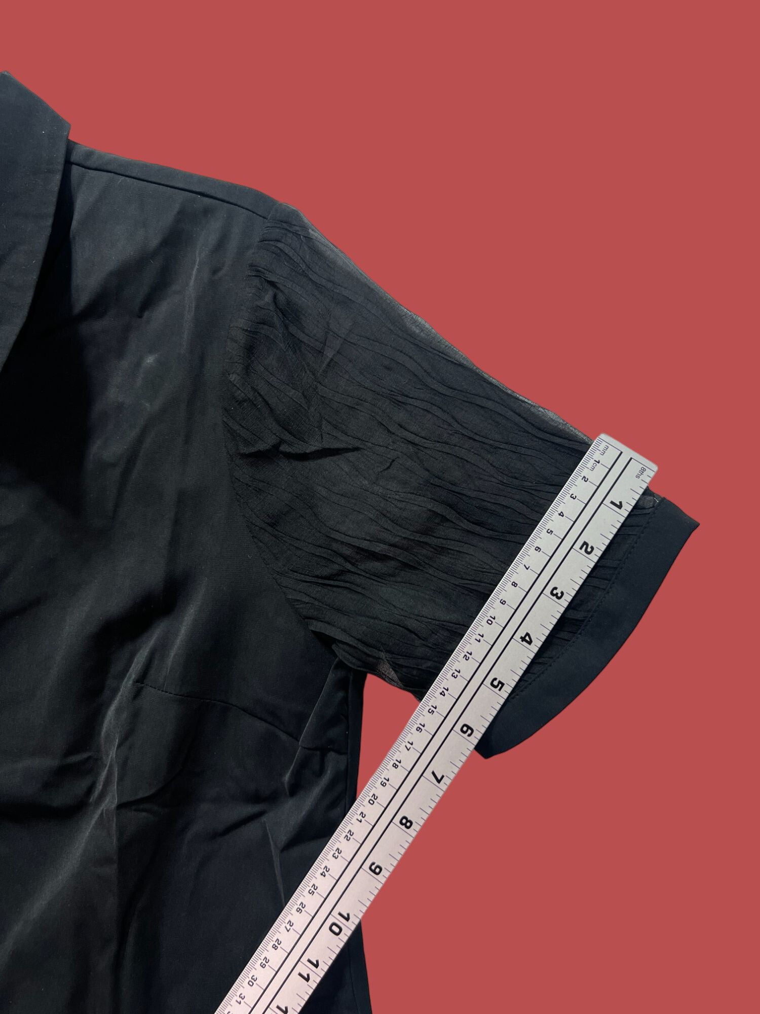 Other Allegra K - Women's Short Sleeve Button Front Blouse - Black Size M / US 6-8 / IT 42-44 - 7 Thumbnail