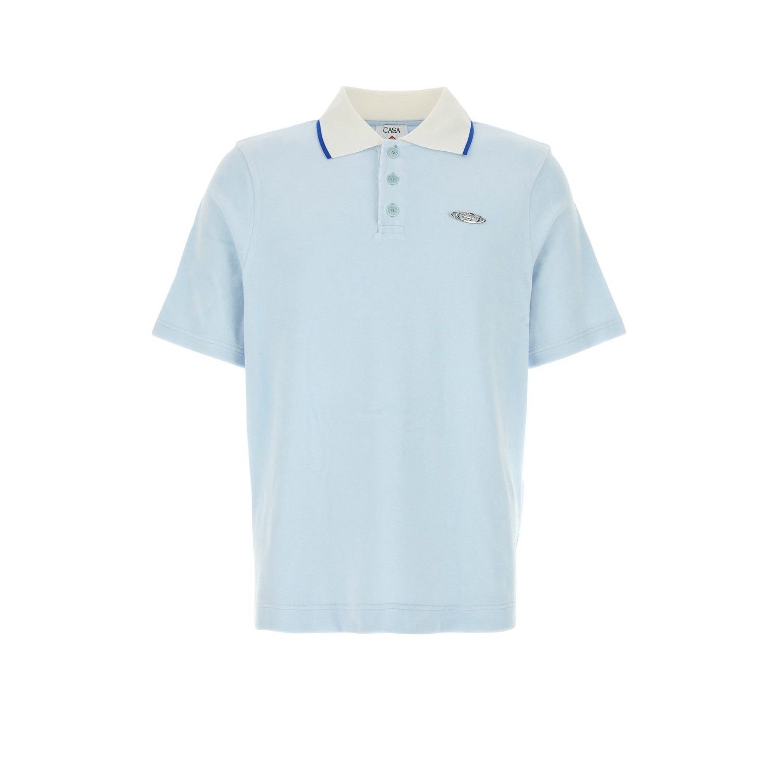 CASABLANCA Pastel Light Blue Polo Shirt New & Authentic (Men