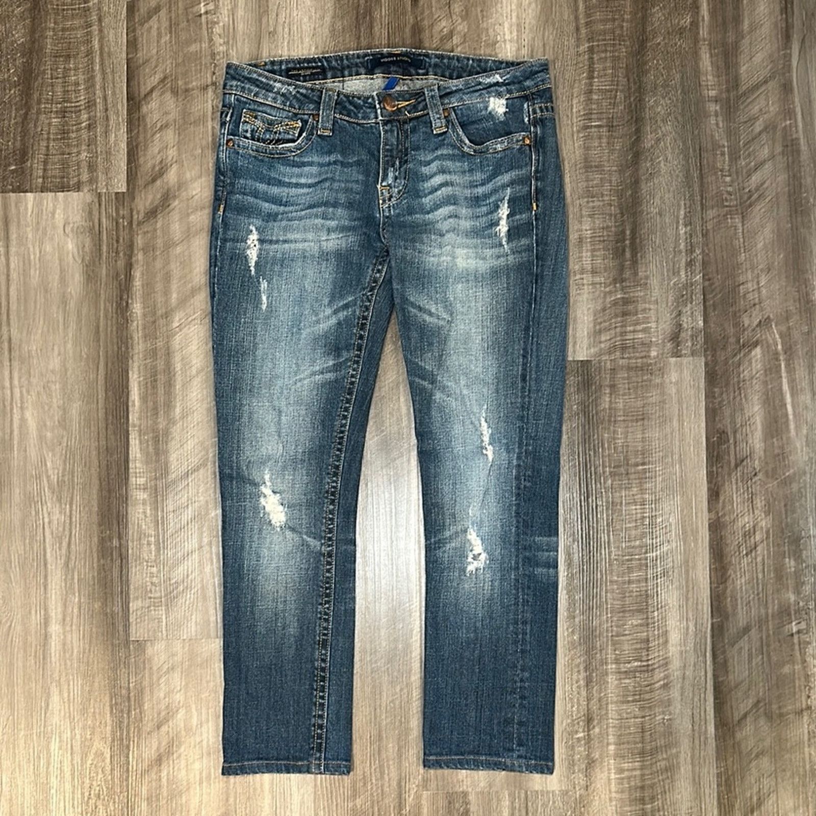 Other Vigoss Studio The Brooklyn Skinny Distressed Jeans - 7/8 29 Size 29" - 1 Thumbnail