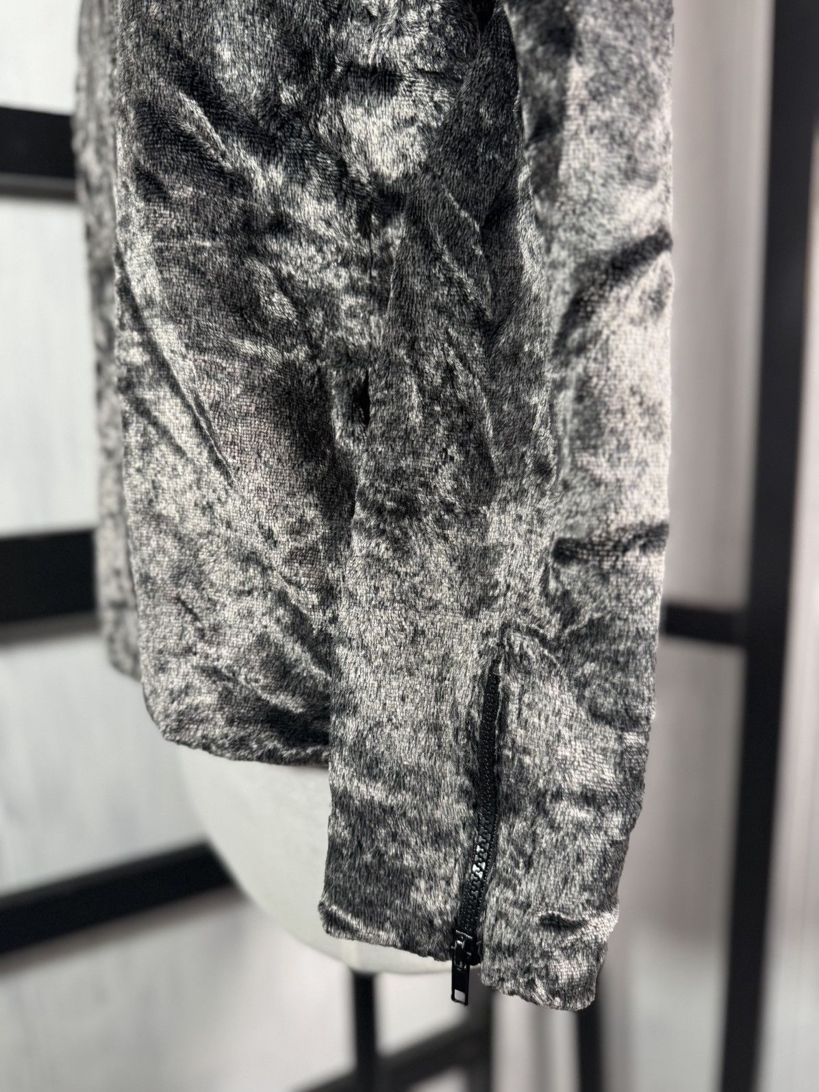 Oscar De La Renta Oscar De La Renta Thick SOFT Lined Gray Shimmer VELVET Size M / US 6-8 / IT 42-44 - 13 Thumbnail