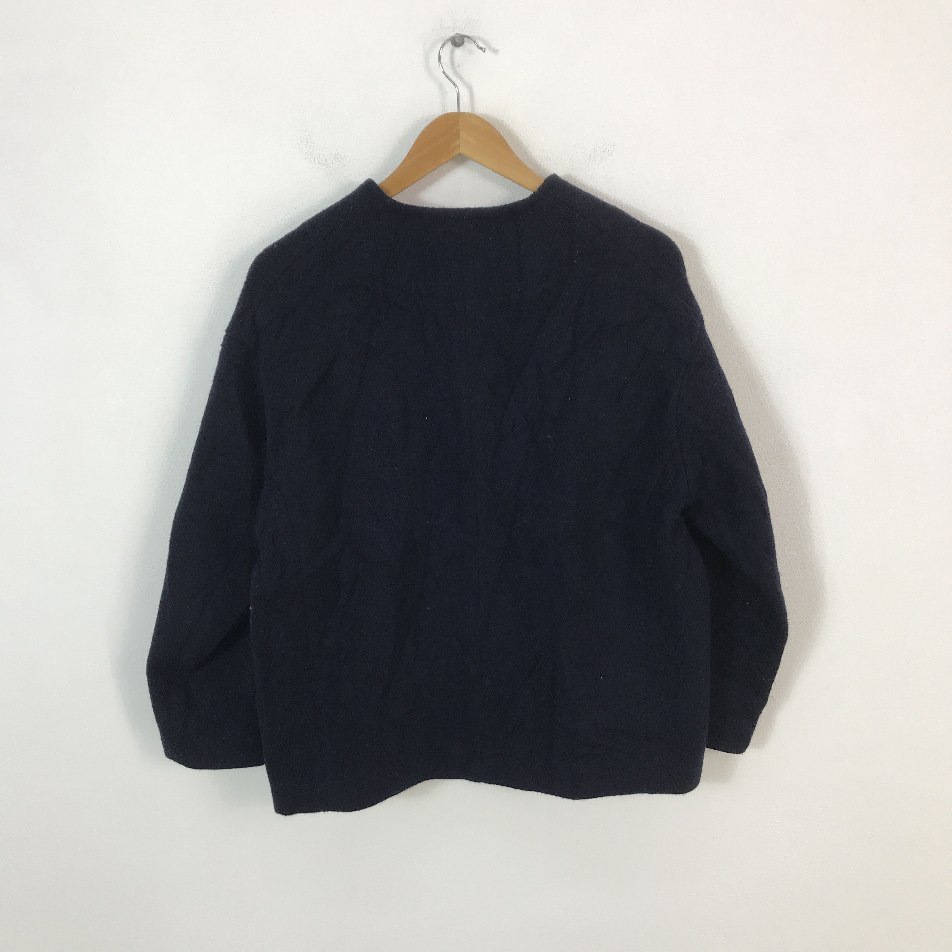 Danton Danton Wool Design Kimono Style Navy Jacket Size US L / EU 52-54 / 3 - 3 Thumbnail