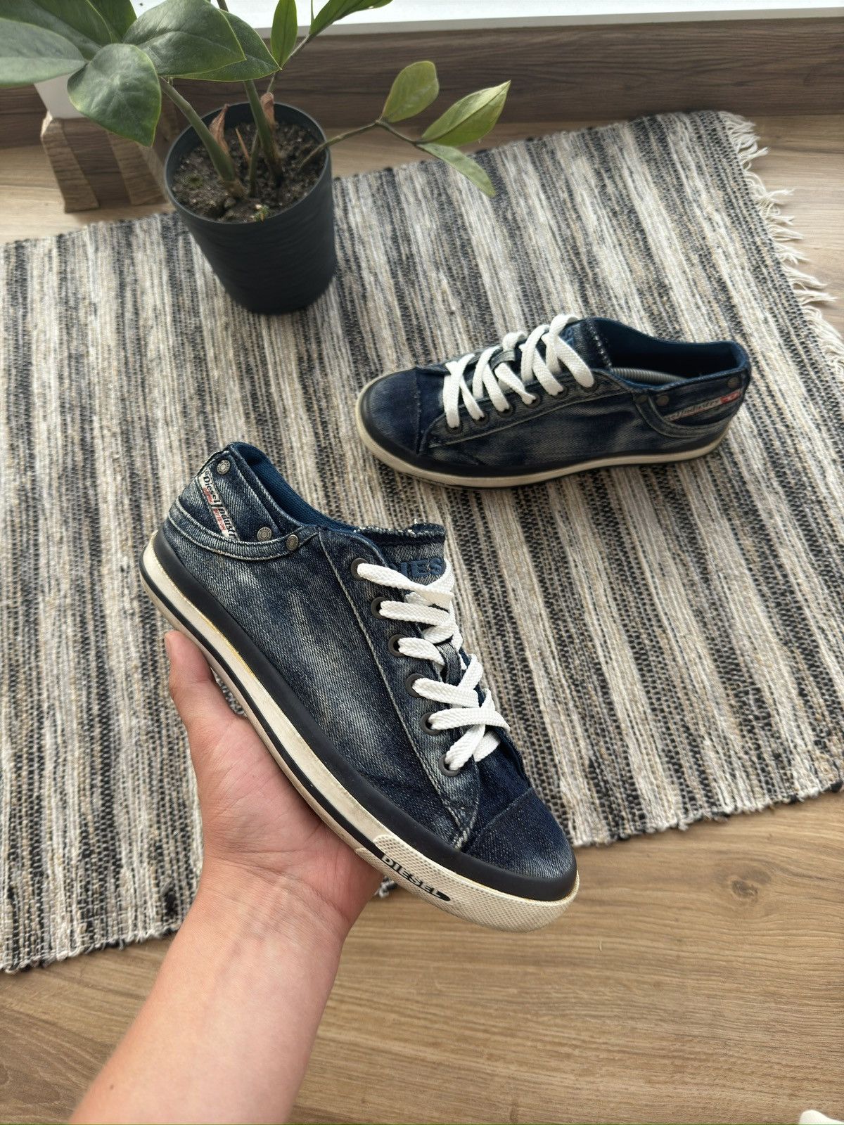 Diesel Vintage Diesel Y2K denim jeans sneakers shoes Size US 6 / EU 39 - 3 Thumbnail