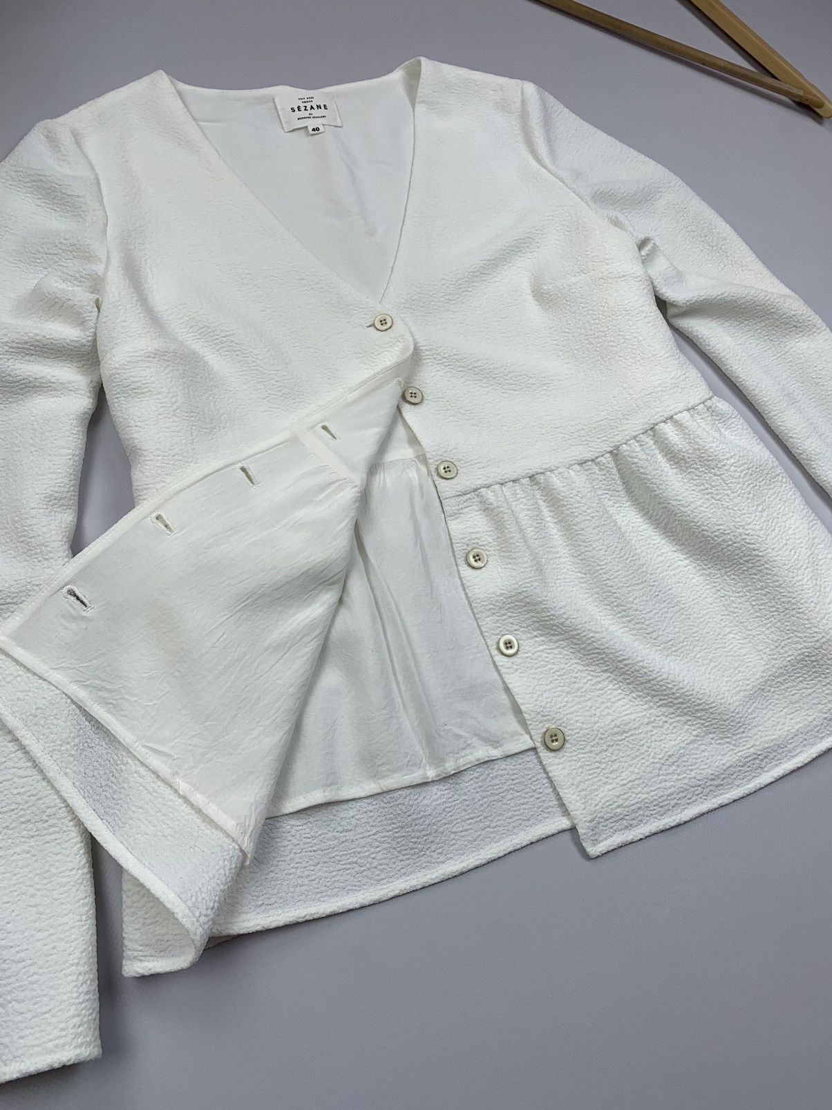 Sezane Sezane By Morgane Sezalory Womens Elsa Blouse Size 40 Size M / US 6-8 / IT 42-44 - 6 Thumbnail