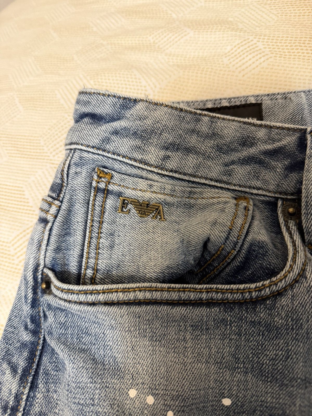 Emporio Armani Emporio Armani Blue Pocket Jeans Size 31 Size US 31 - 4 Thumbnail