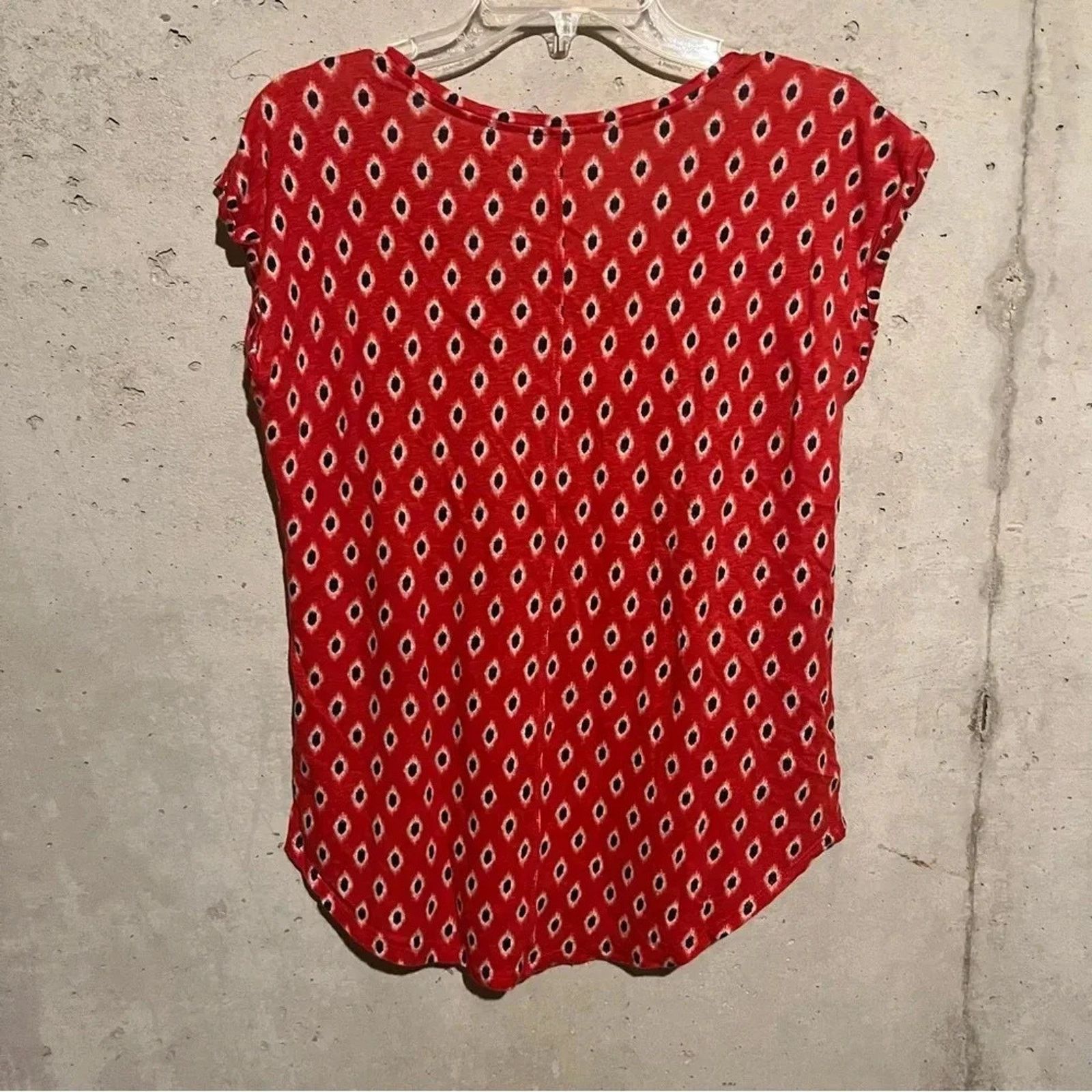 Loft Loft Women's 100% Linen Shirt Size M Red Dot Pattern Size M / US 6-8 / IT 42-44 - 9 Thumbnail